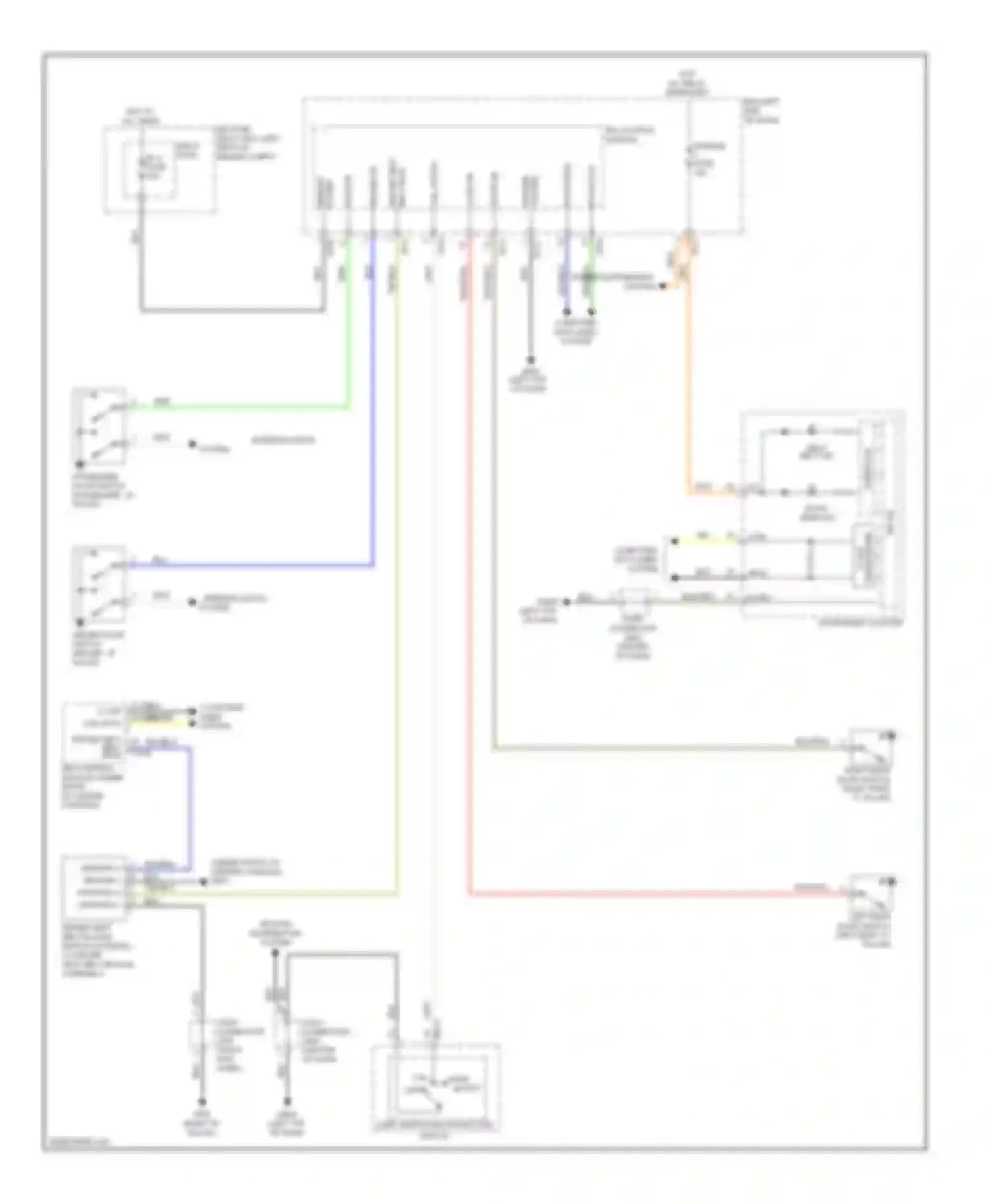 Wiring diagram power distribution system for Kia Cadenza I facelift (2013-2016) (11 of 15)