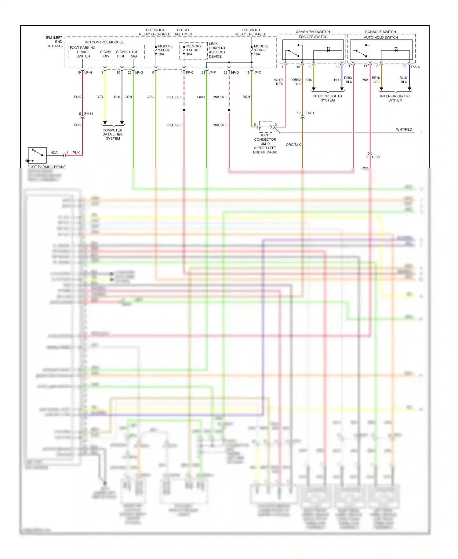 Wiring diagram relay energized for Kia Cadenza I facelift (2013-2016) (1 of 38)