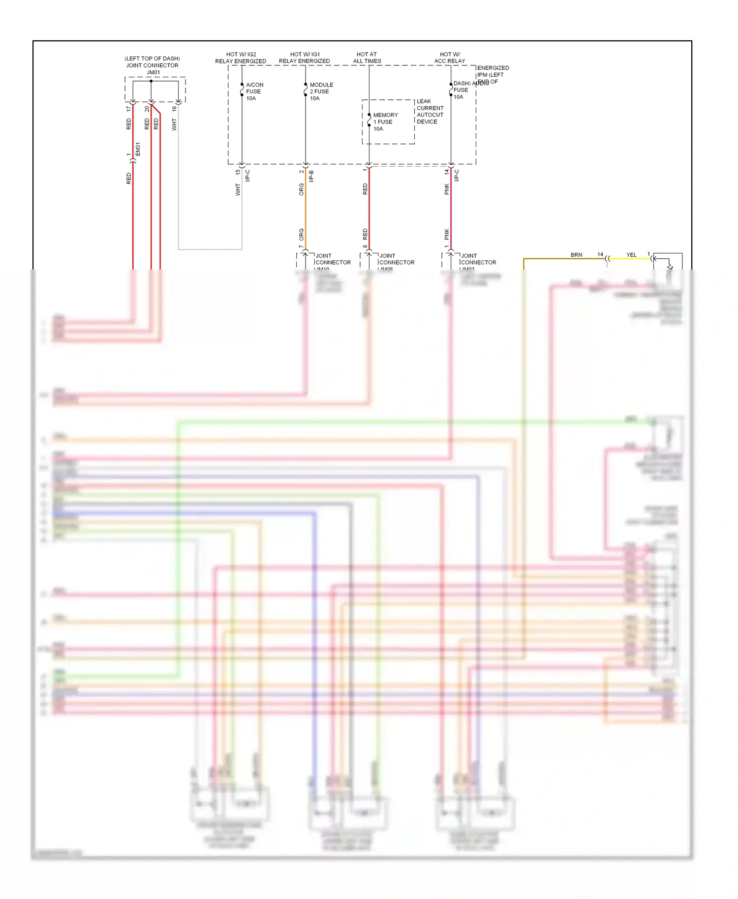 Wiring diagram relay energized for Kia Cadenza I facelift (2013-2016) (5 of 38)
