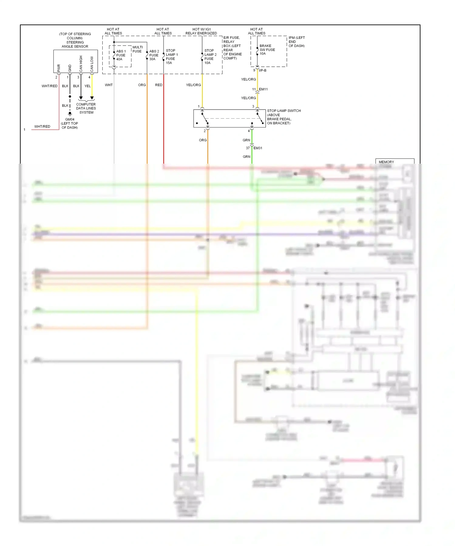 Wiring diagram relay energized for Kia Cadenza I facelift (2013-2016) (4 of 38)