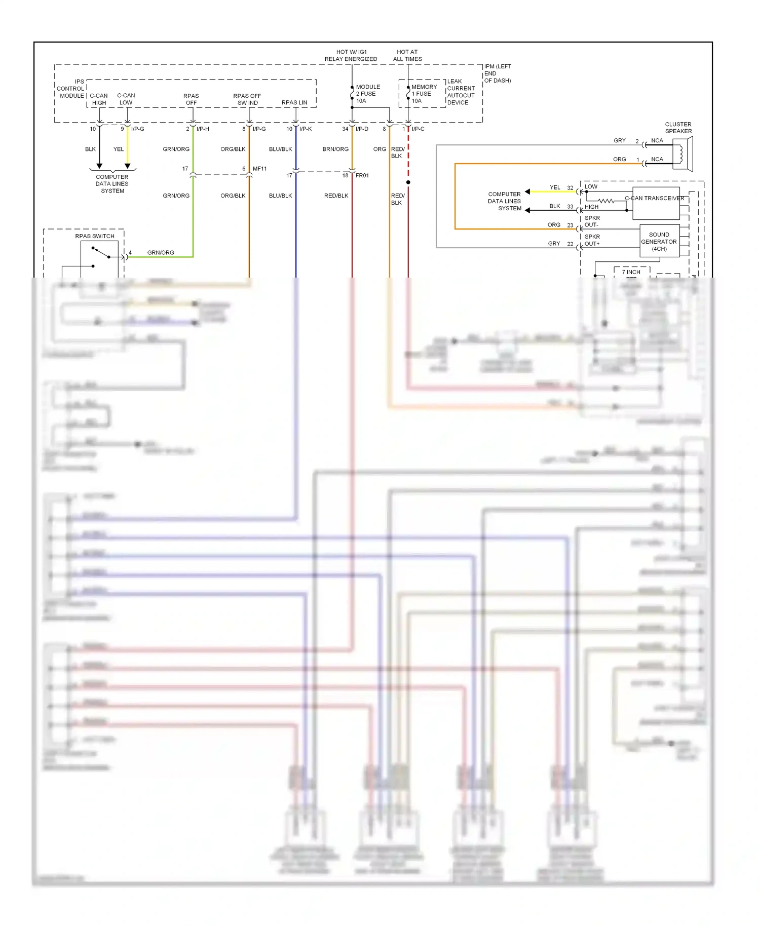 Wiring diagram relay energized for Kia Cadenza I facelift (2013-2016) (27 of 38)