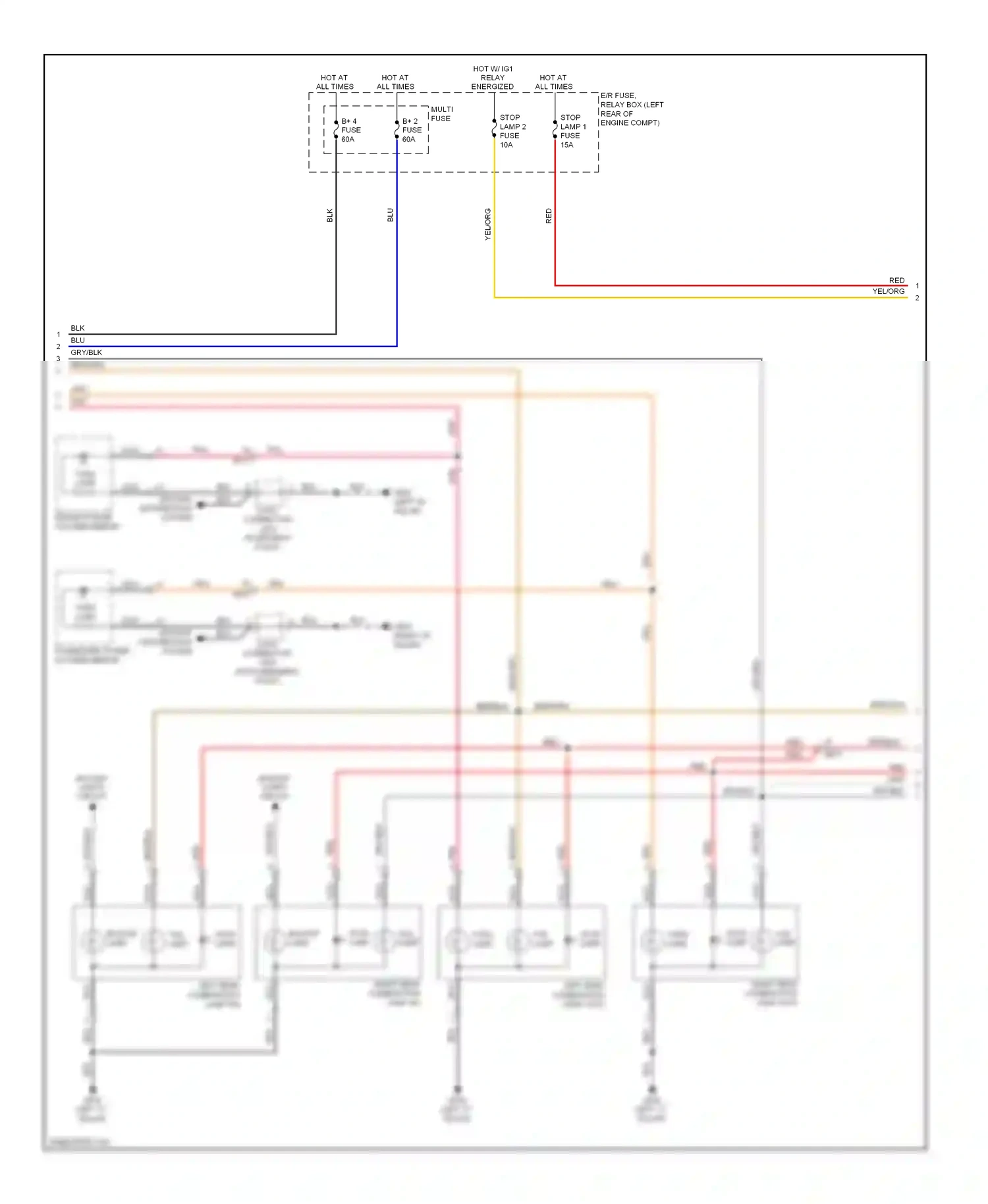 Wiring diagram relay energized for Kia Cadenza I facelift (2013-2016) (12 of 38)