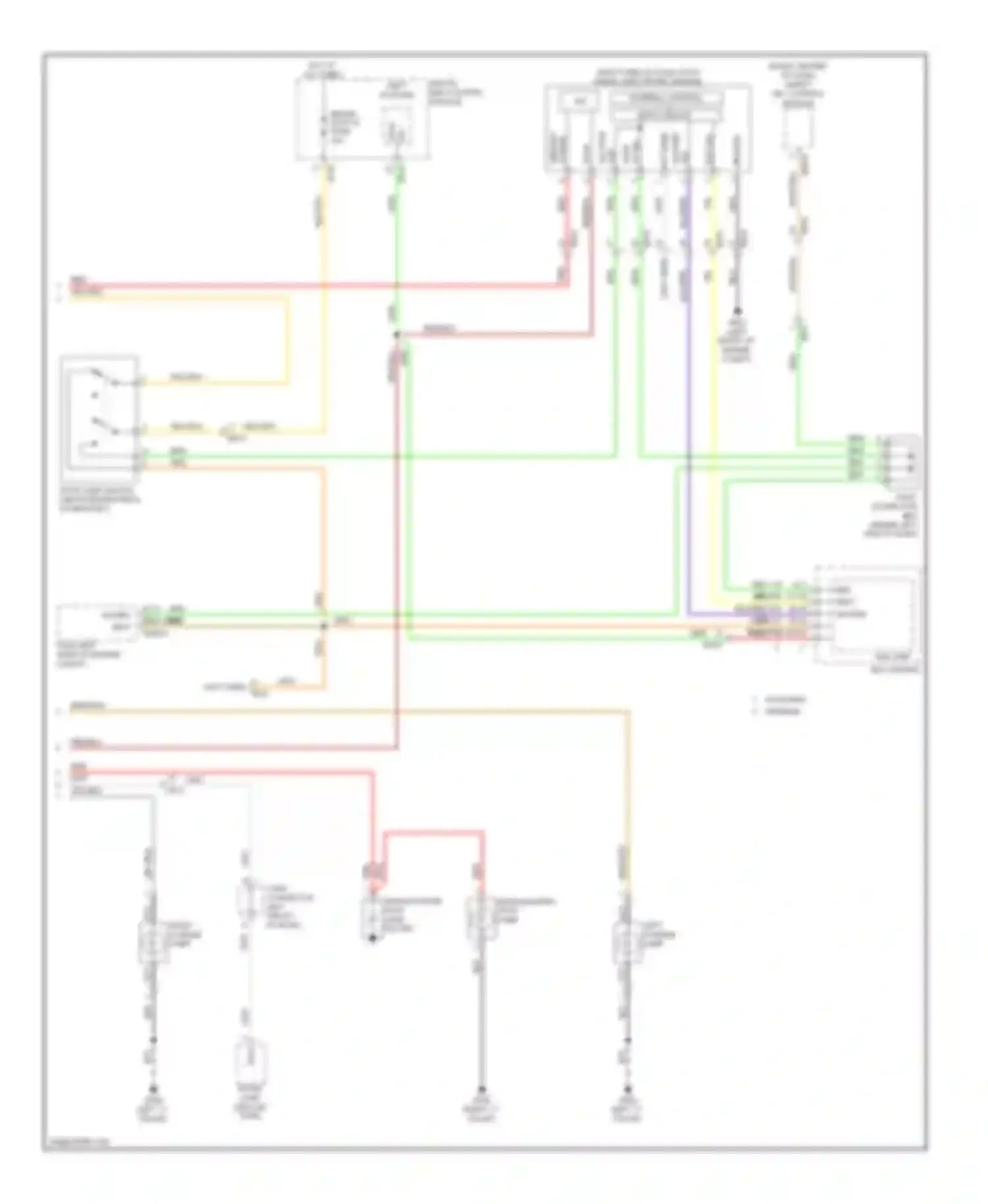 Wiring diagram right license lamp for Kia Cadenza I facelift (2013-2016) (1 of 3)