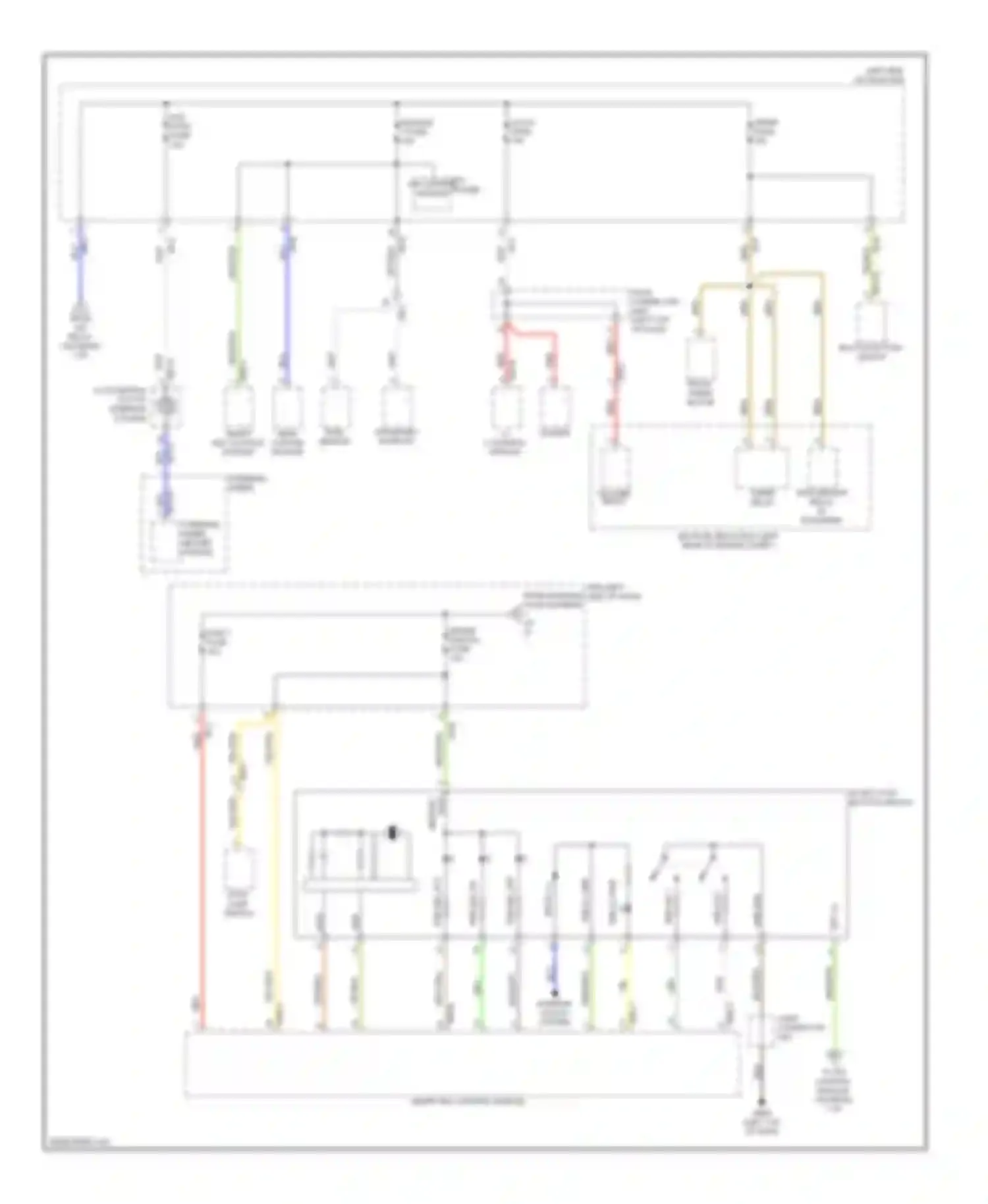 Wiring diagram start stop button switch for Kia Cadenza I facelift (2013-2016) (3 of 3)