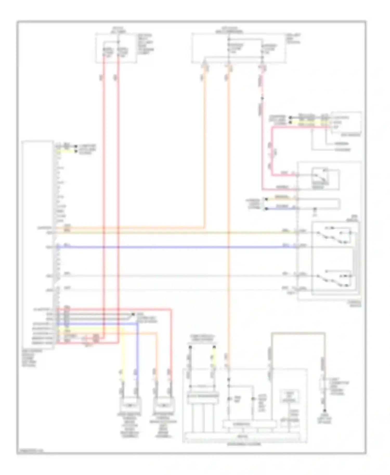 Wiring diagram tft driver ic for Kia Cadenza I facelift (2013-2016) (2 of 2)