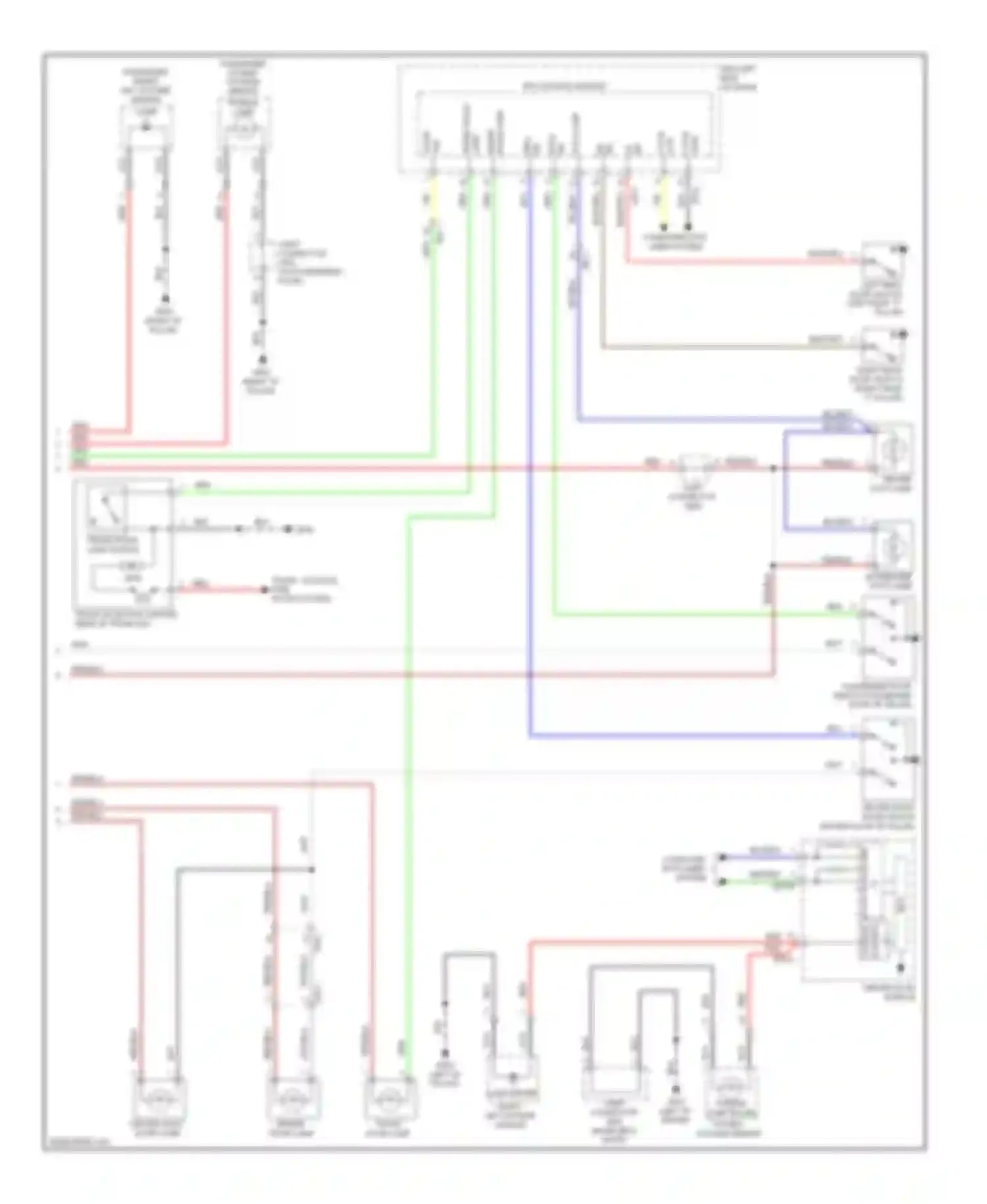 Wiring diagram trunk door lamp for Kia Cadenza I facelift (2013-2016) (1 of 1)
