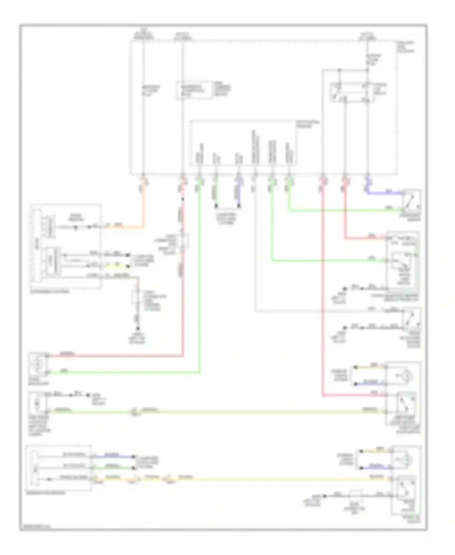 Wiring diagram trunk room lamp for Kia Cadenza I facelift (2013-2016) (5 of 5)