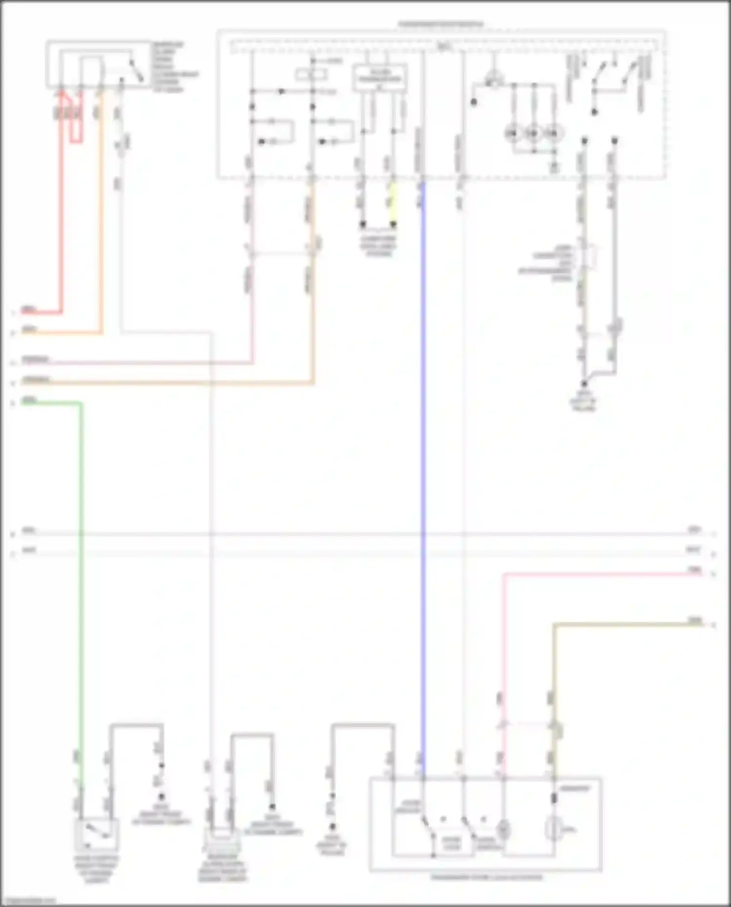 Car Wiring Diagrams for Cadenza Kia II (2016-2020): Forced entry circuit (2 of 3)