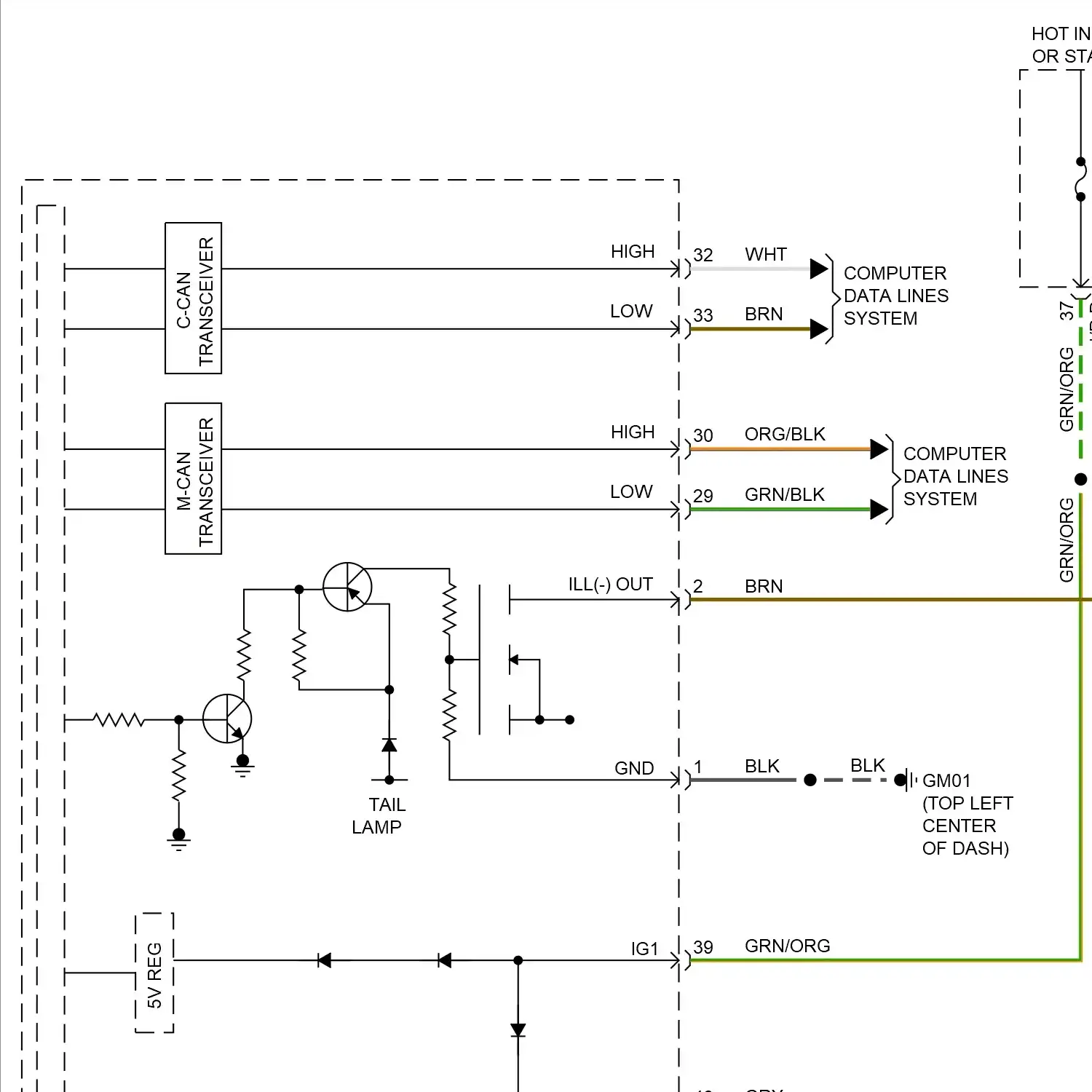 demo - Instrument illumination circuit (1 of 2) Instrument illumination circuit (1 of 2)