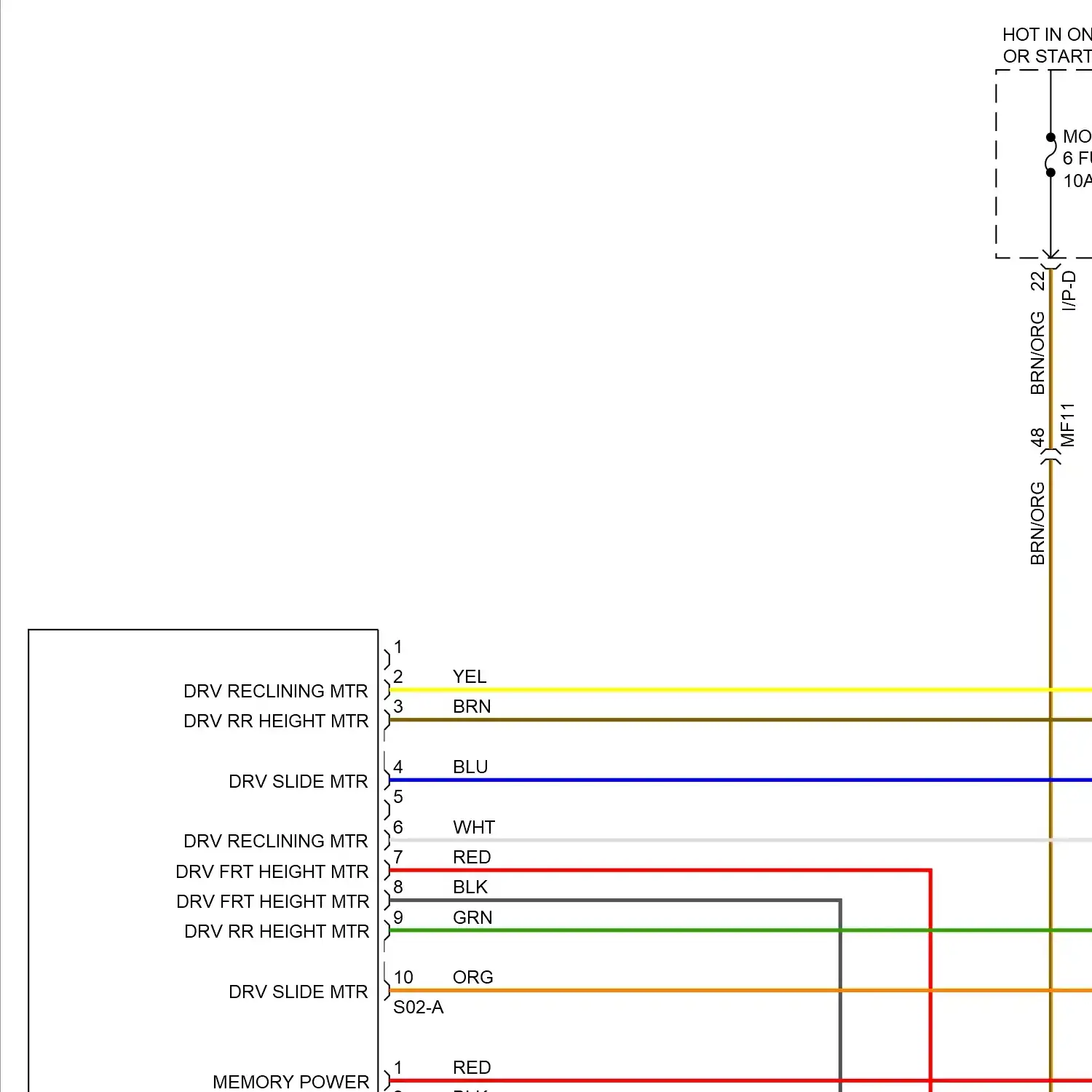demo - Memory seat circuit, 14-way (1 of 2) Memory seat circuit, 14-way (1 of 2)