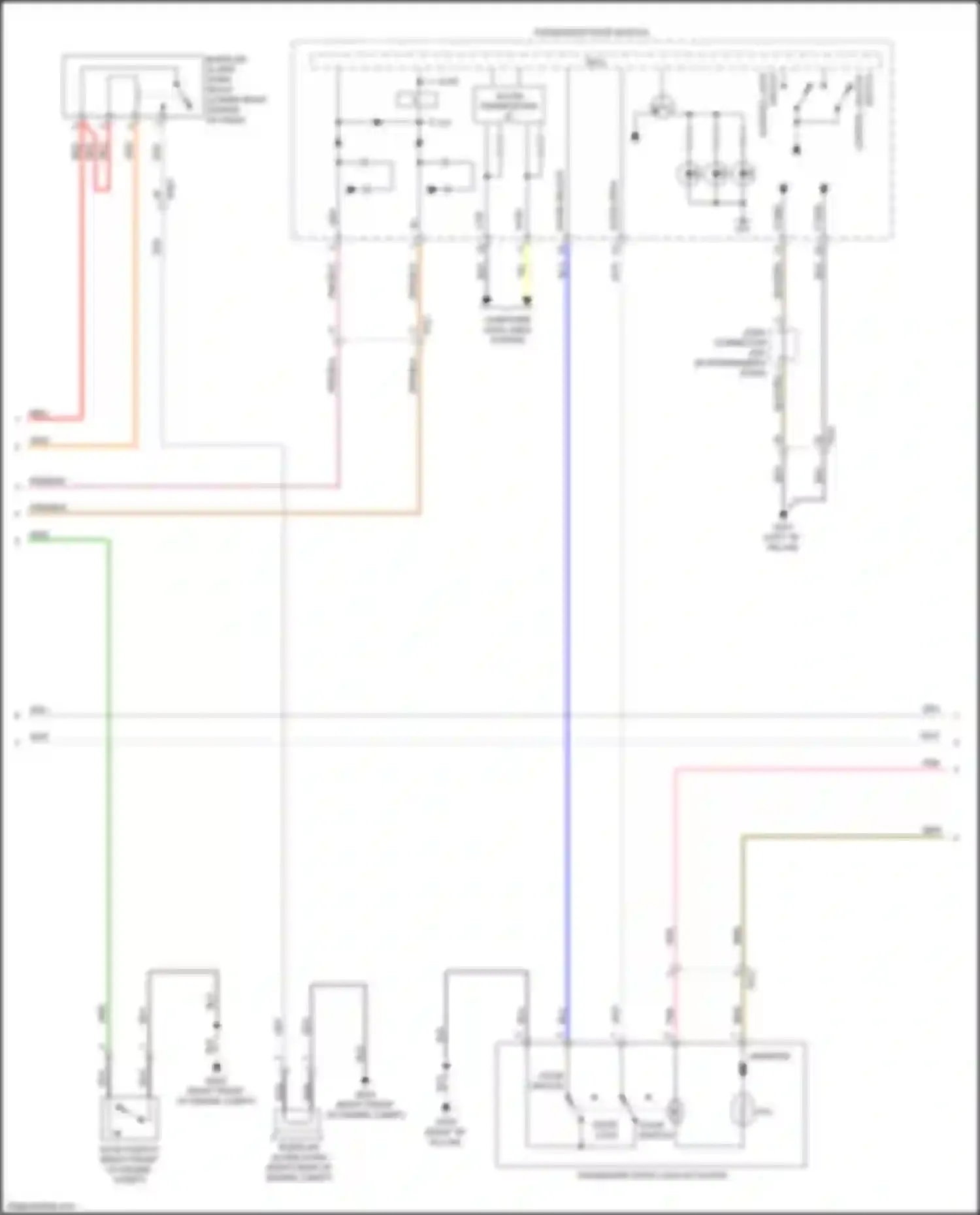 Wiring diagram door switch for Kia Cadenza II (2016-2020) (4 of 11)