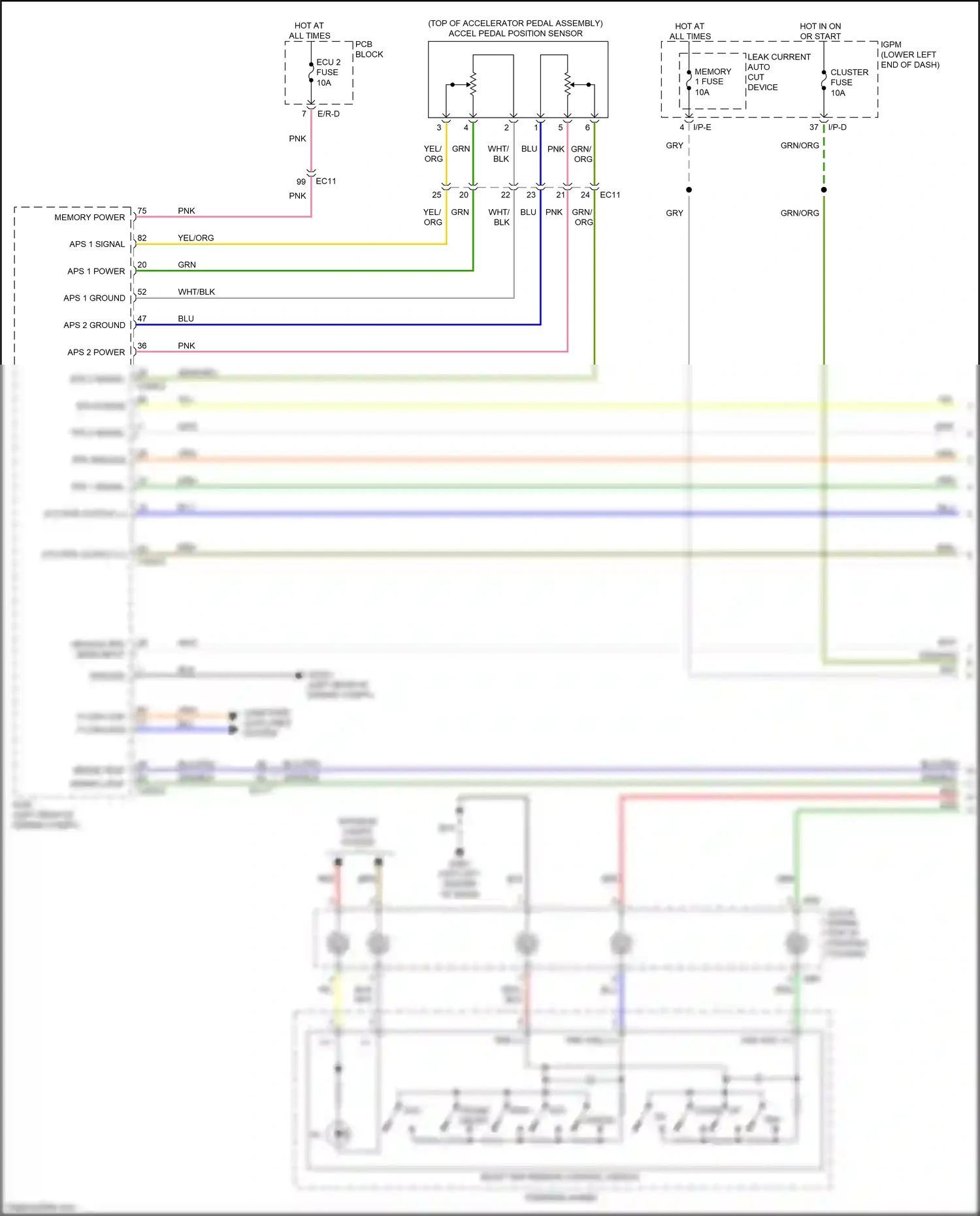 Wiring diagram down ok for Kia Cadenza II (2016-2020) (1 of 1)