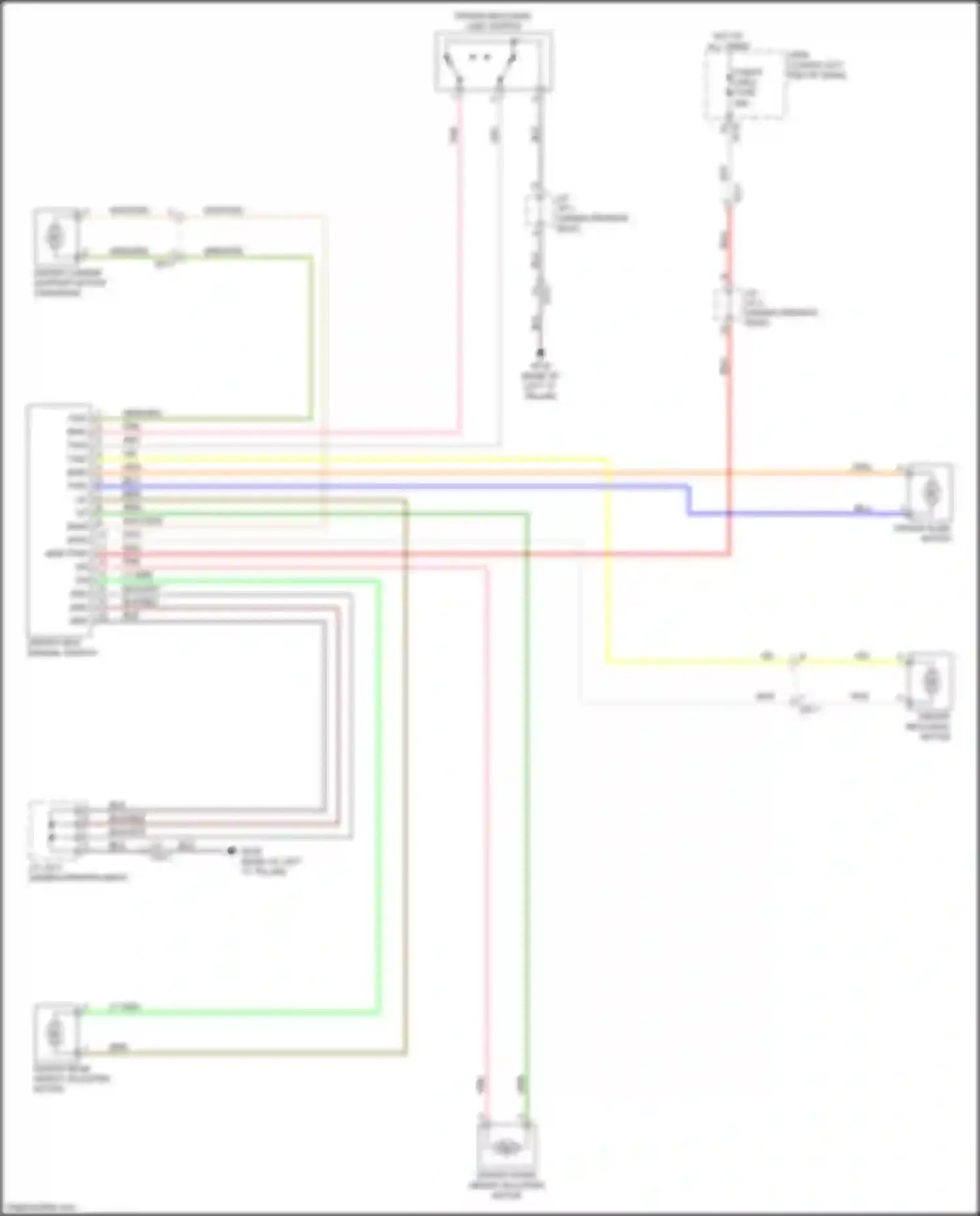 Wiring diagram driver rear height adjuster motor for Kia Cadenza II (2016-2020) (1 of 4)