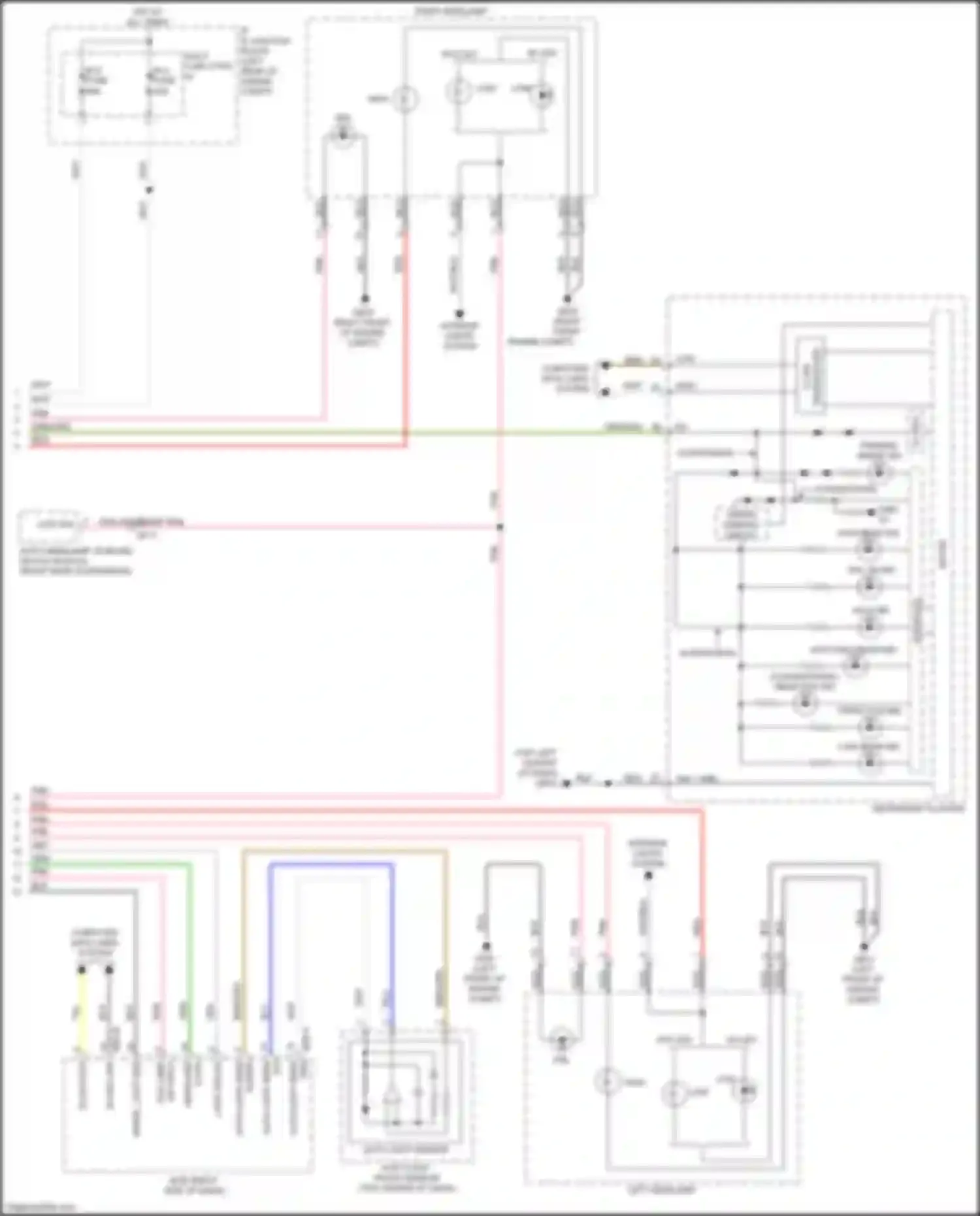 Wiring diagram front fog ind for Kia Cadenza II (2016-2020) (1 of 3)