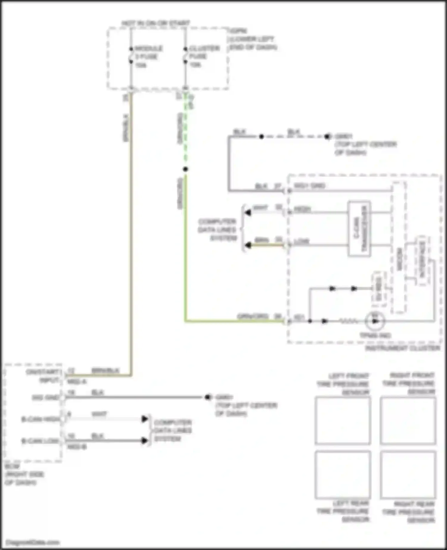 Wiring diagram hot in on or start for Kia Cadenza II (2016-2020) (9 of 51)