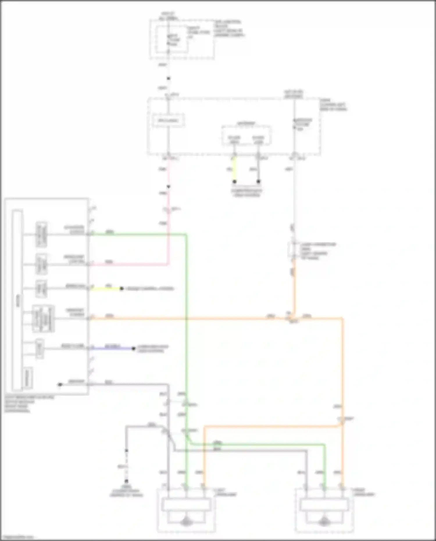 Wiring diagram left headlamp for Kia Cadenza II (2016-2020) (1 of 10)