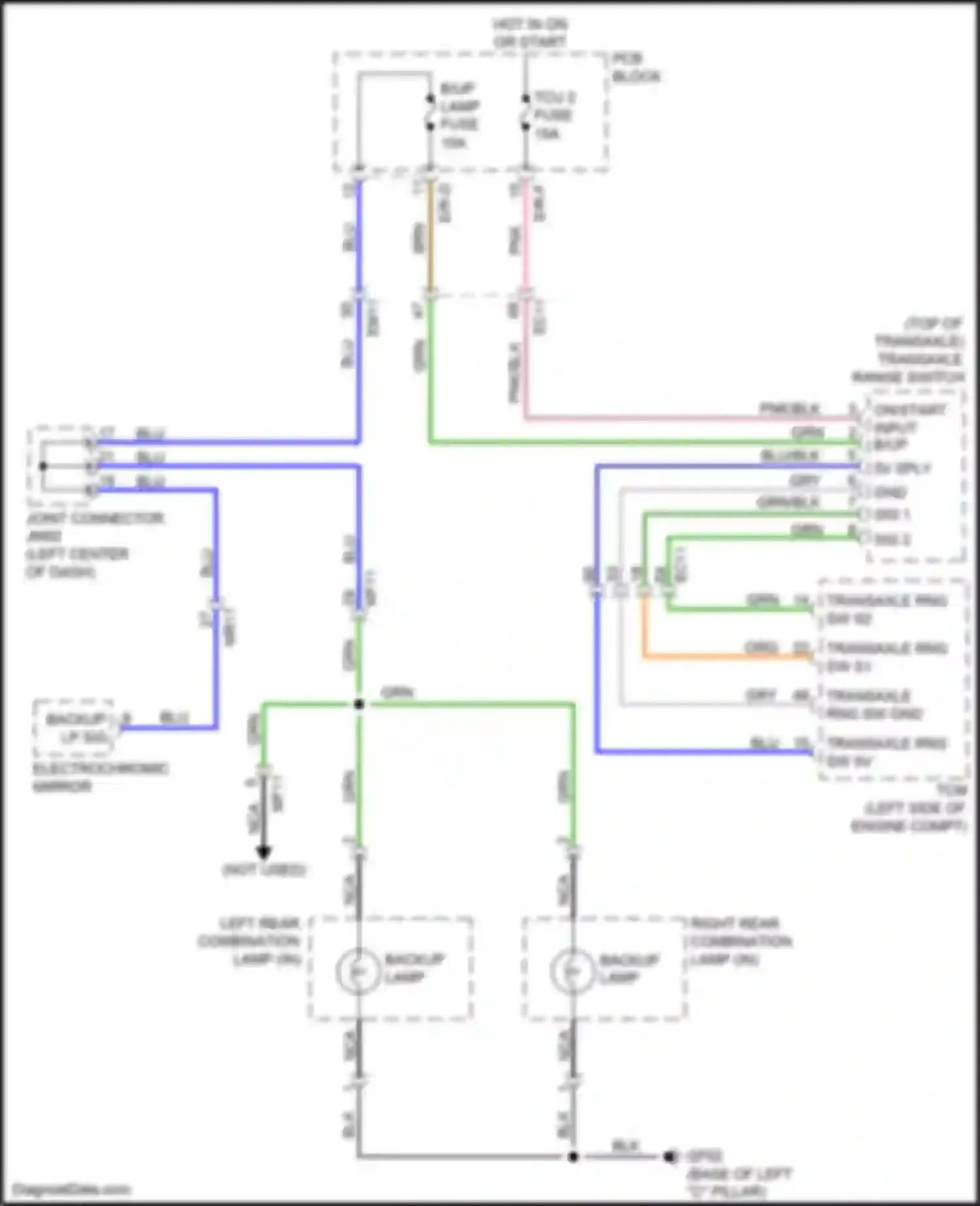 Wiring diagram tcu 2 fuse for Kia Cadenza II (2016-2020) (1 of 3)