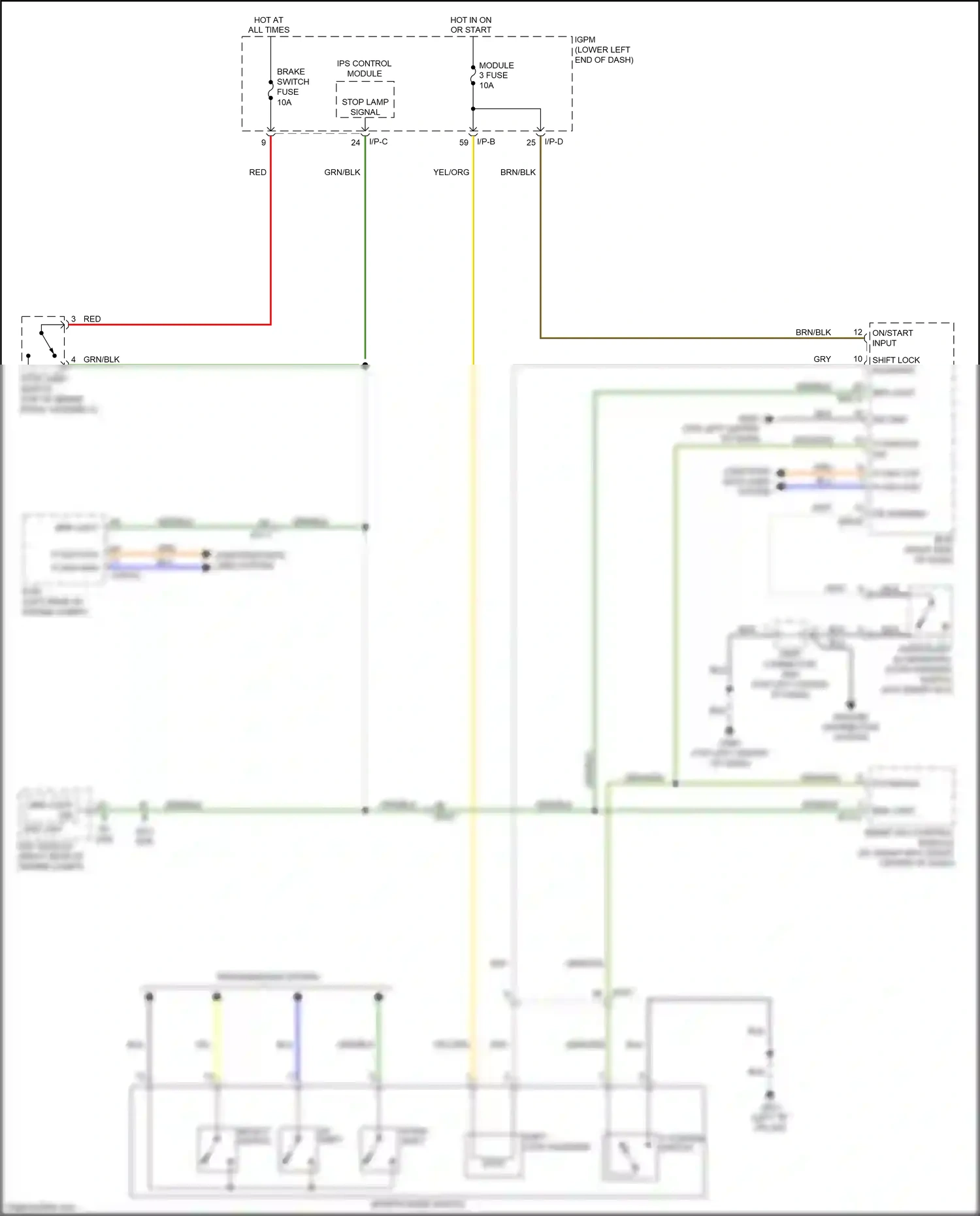 Kia Cadenza II (2016-2020) transmissions system wiring diagram  (2 of 2)