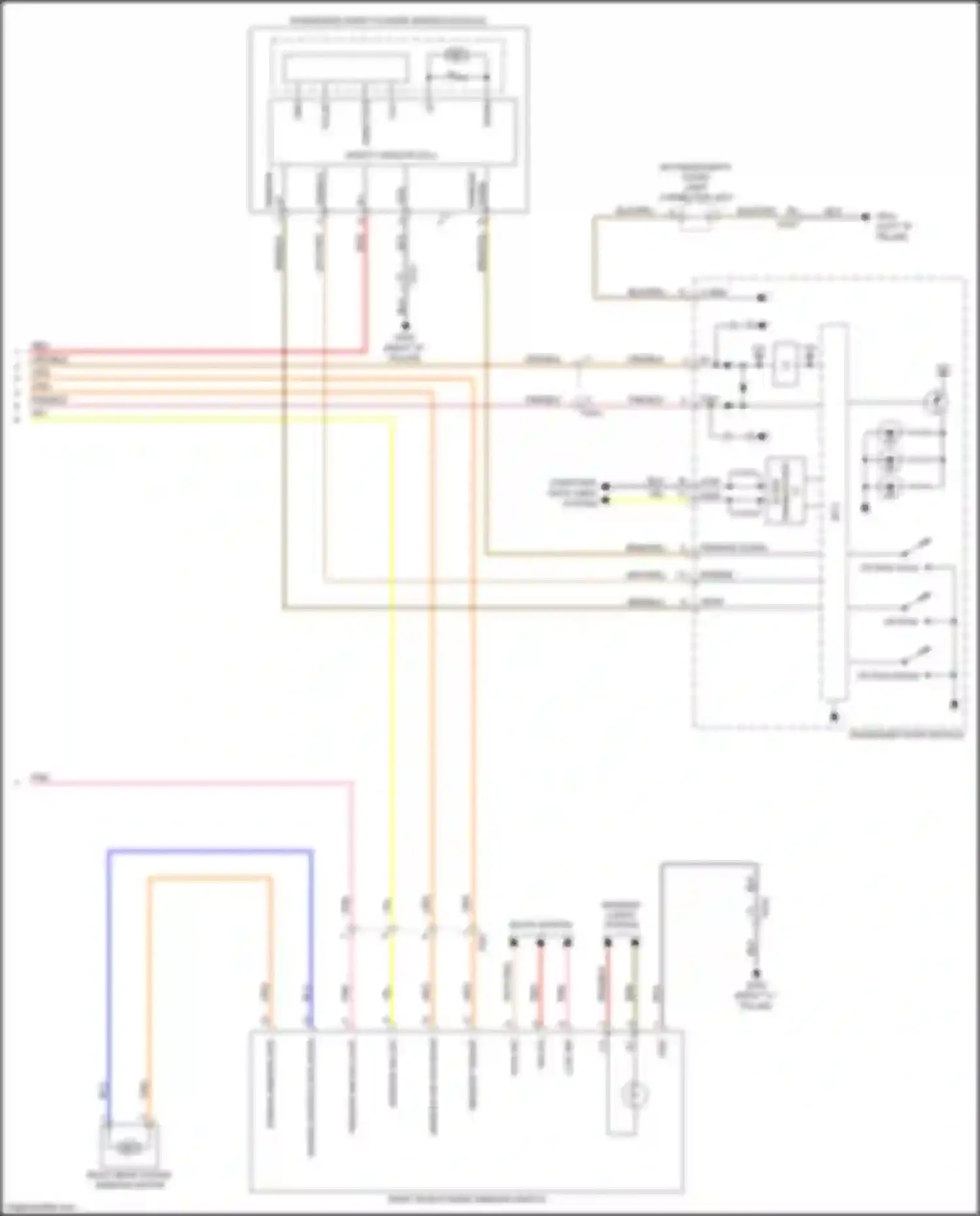 Wiring diagram window down for Kia Cadenza II (2016-2020) (2 of 2)