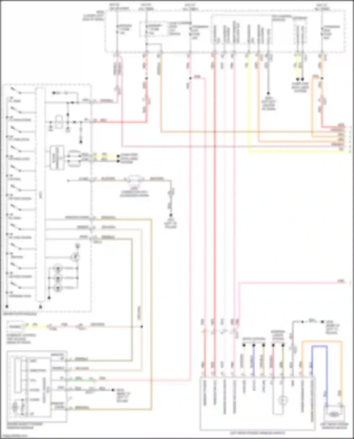 Wiring diagram window sw sig lock for Kia Cadenza II (2016-2020) (1 of 2)
