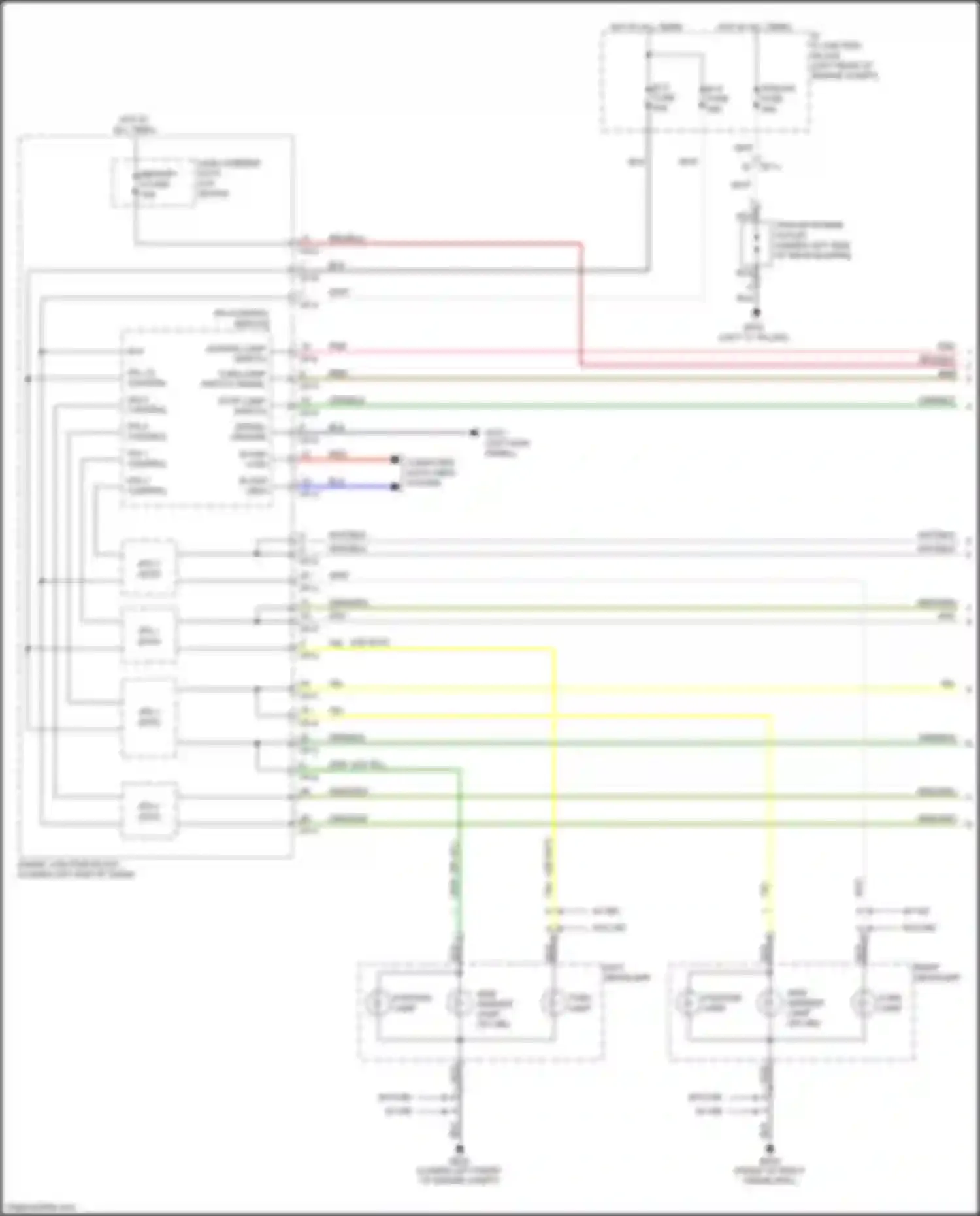 Carnival Kia III (2014-2021): Exterior lamps circuit (1 of 4)