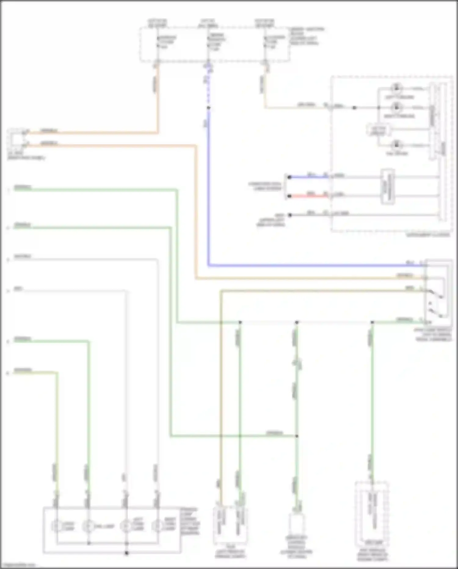 Carnival Kia III (2014-2021): Exterior lamps circuit (4 of 4)