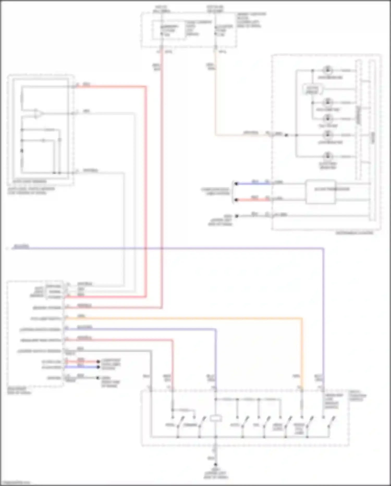 Carnival Kia III (2014-2021): Autolamps circuit (2 of 2)
