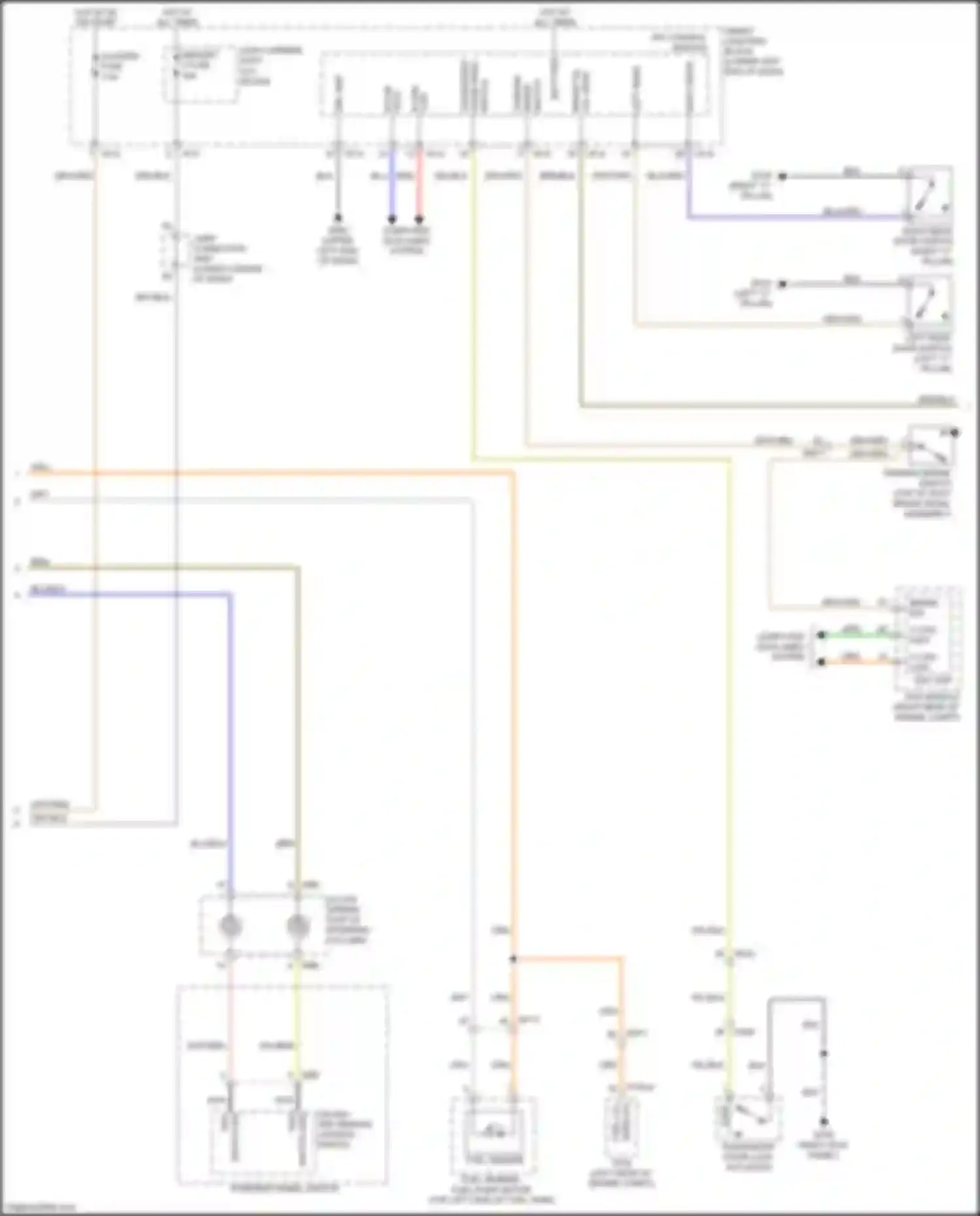 Carnival Kia III (2014-2021): Instrument cluster circuit, w/ conventional cluster (2 of 3)