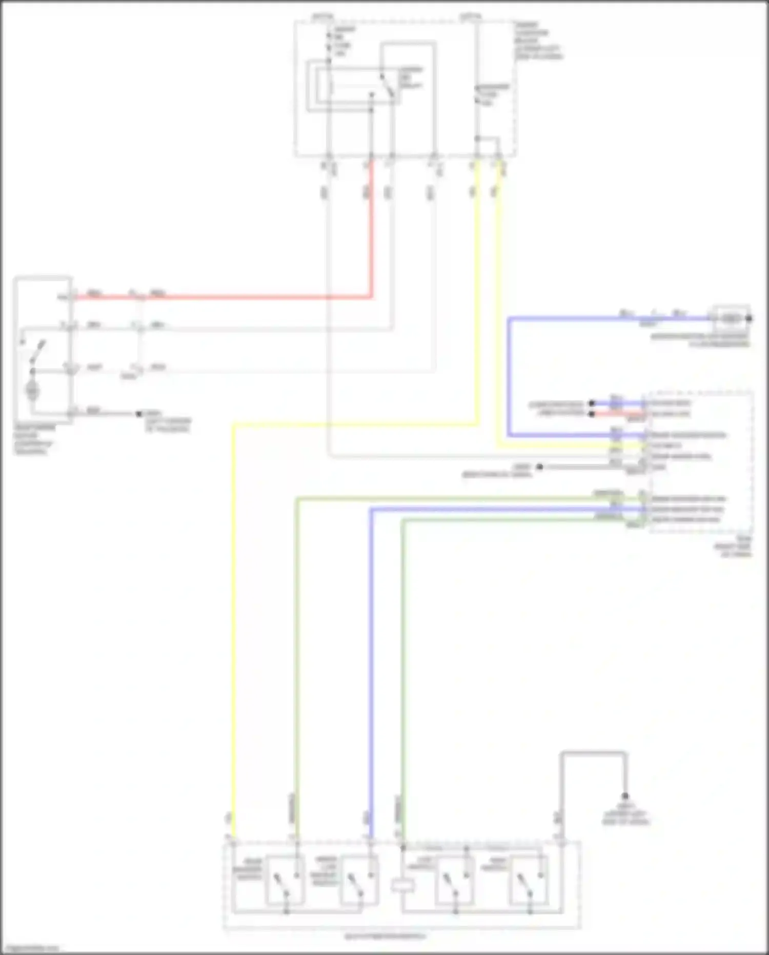 Carnival Kia III (2014-2021): Rear wiper/washer circuit