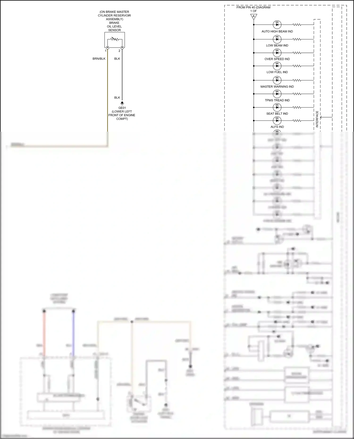 Wiring diagram abs ind. for Kia Carnival III (2014-2021) (2 of 3)