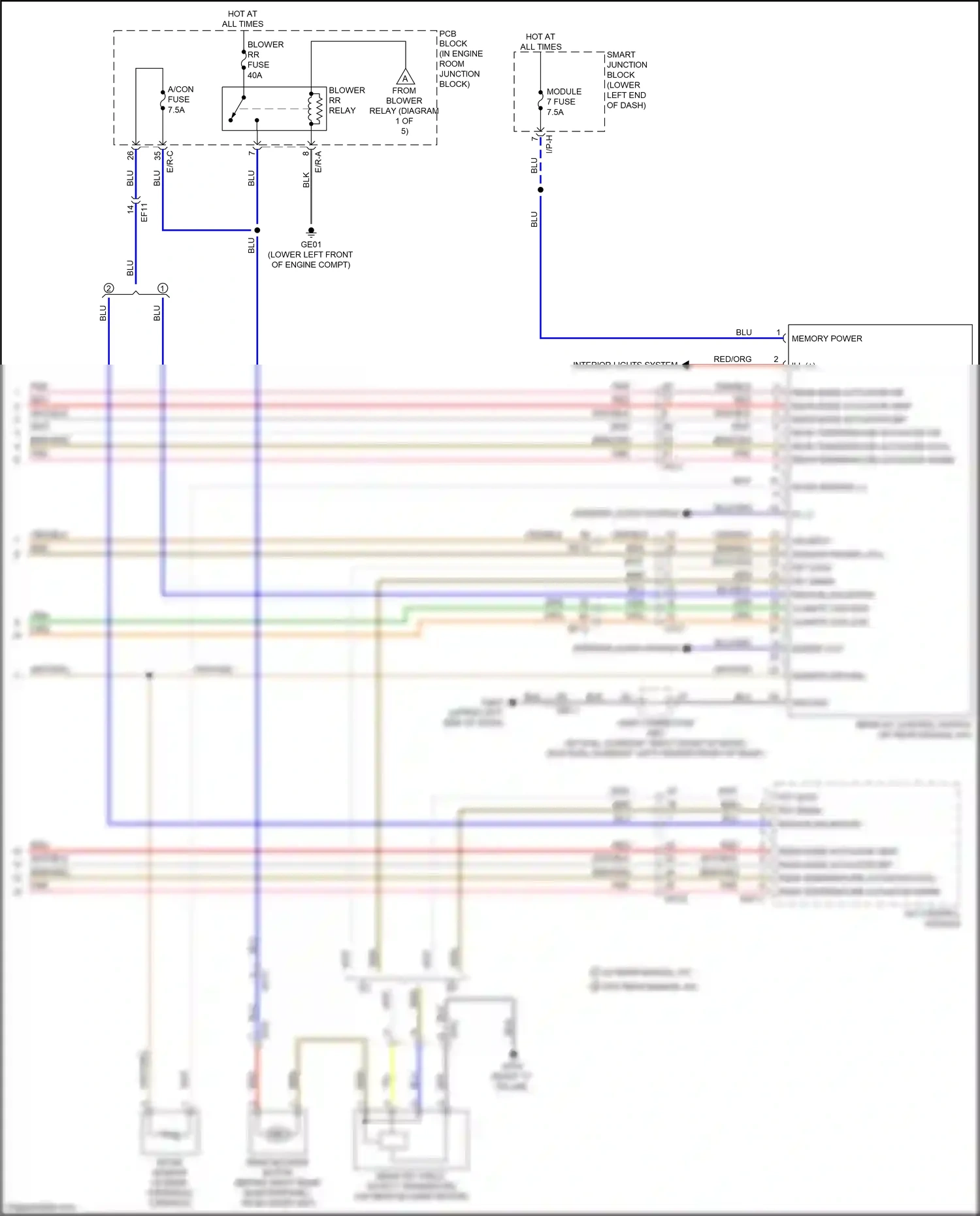 Wiring diagram blu for Kia Carnival III (2014-2021) (71 of 138)