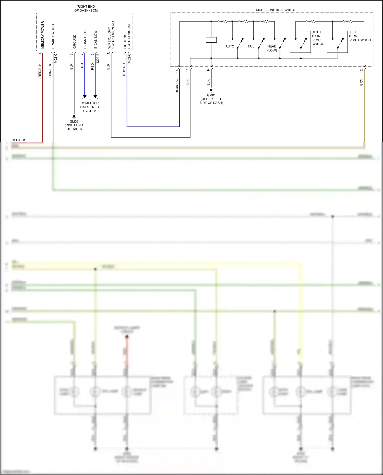 Wiring diagram blu/org for Kia Carnival III (2014-2021) (3 of 72)