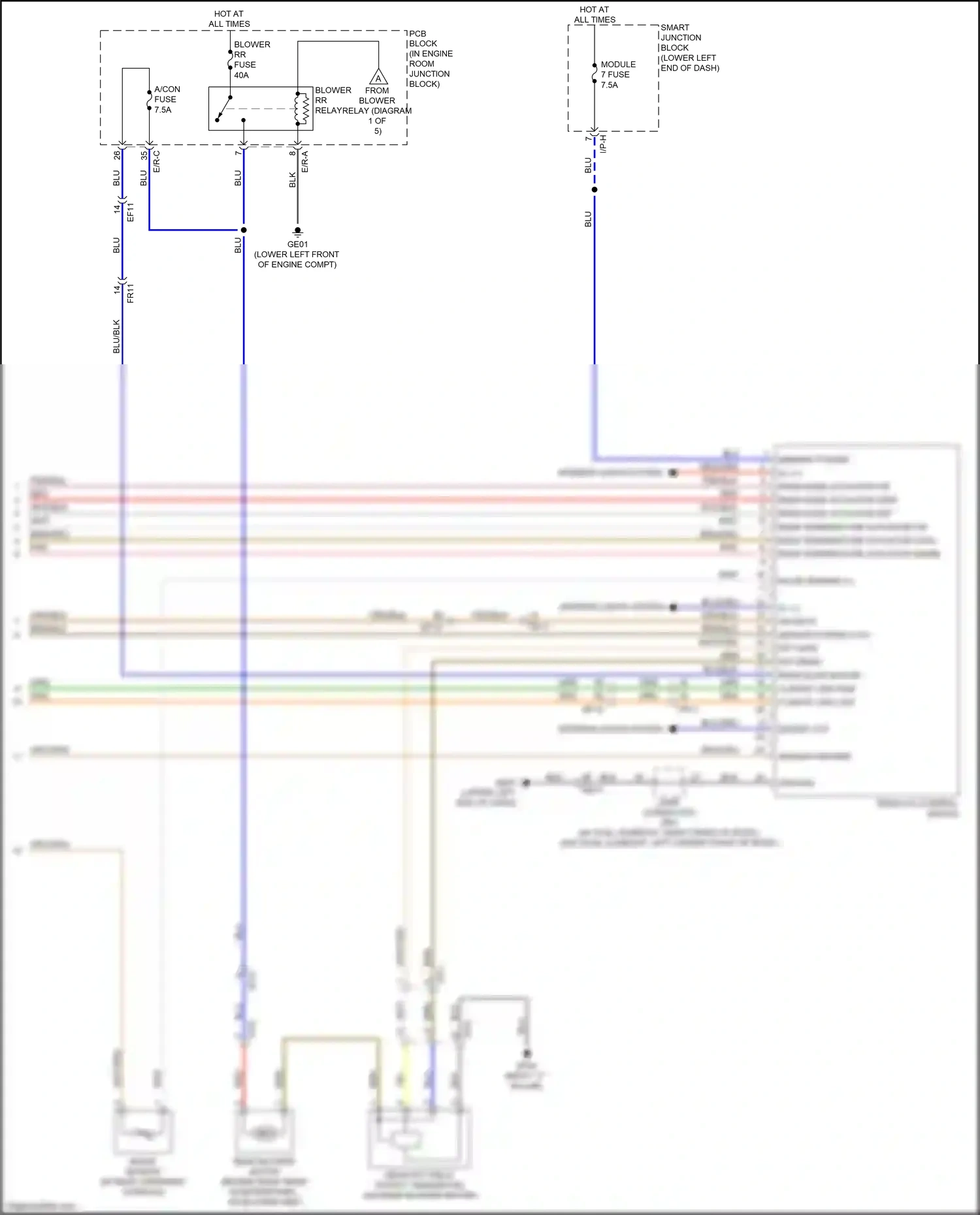 Wiring diagram blu/org for Kia Carnival III (2014-2021) (12 of 72)