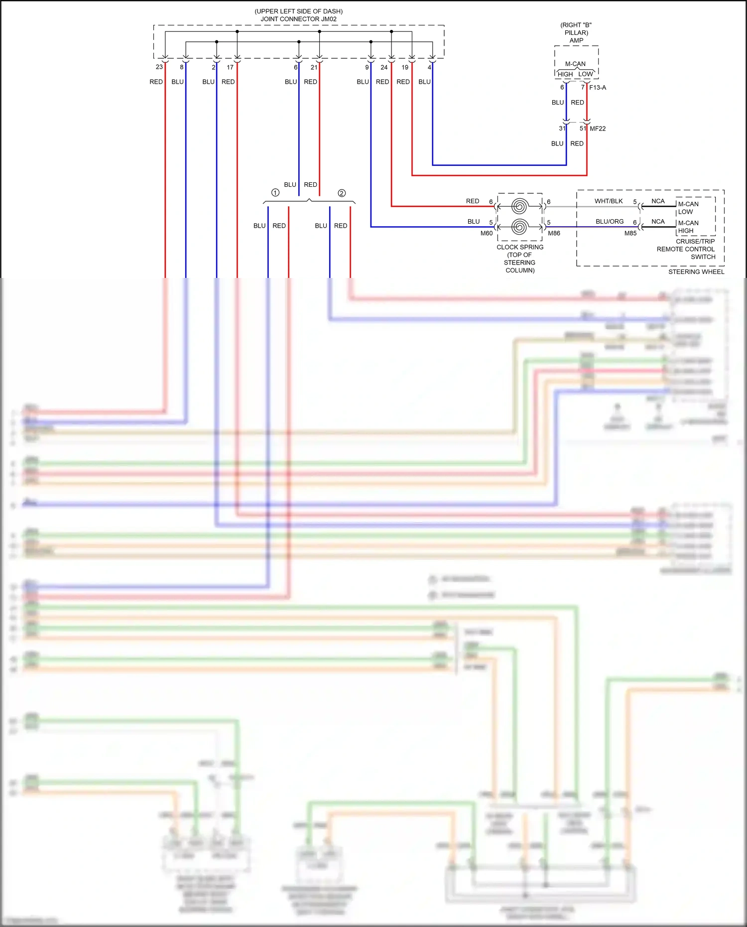 Wiring diagram blu/org for Kia Carnival III (2014-2021) (1 of 72)