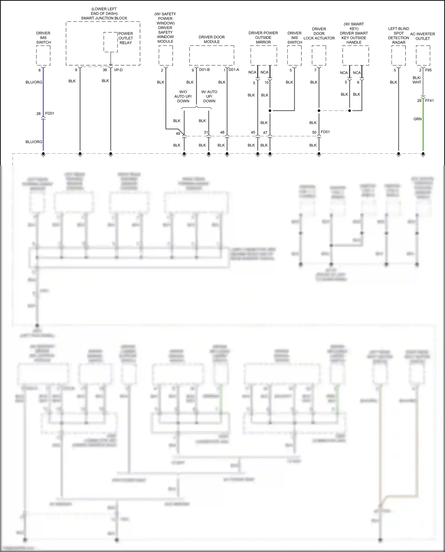 Wiring diagram blu/org for Kia Carnival III (2014-2021) (4 of 72)