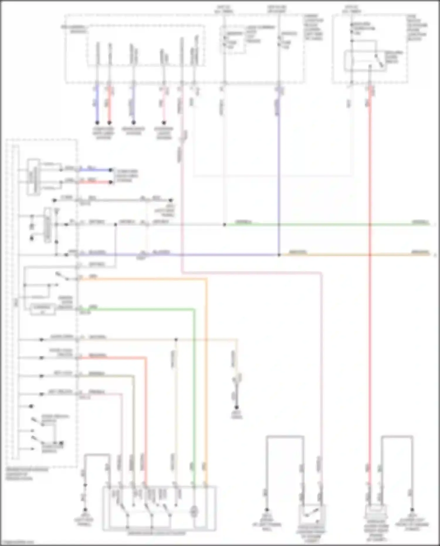 Wiring diagram driver door module for Kia Carnival III (2014-2021) (8 of 12)