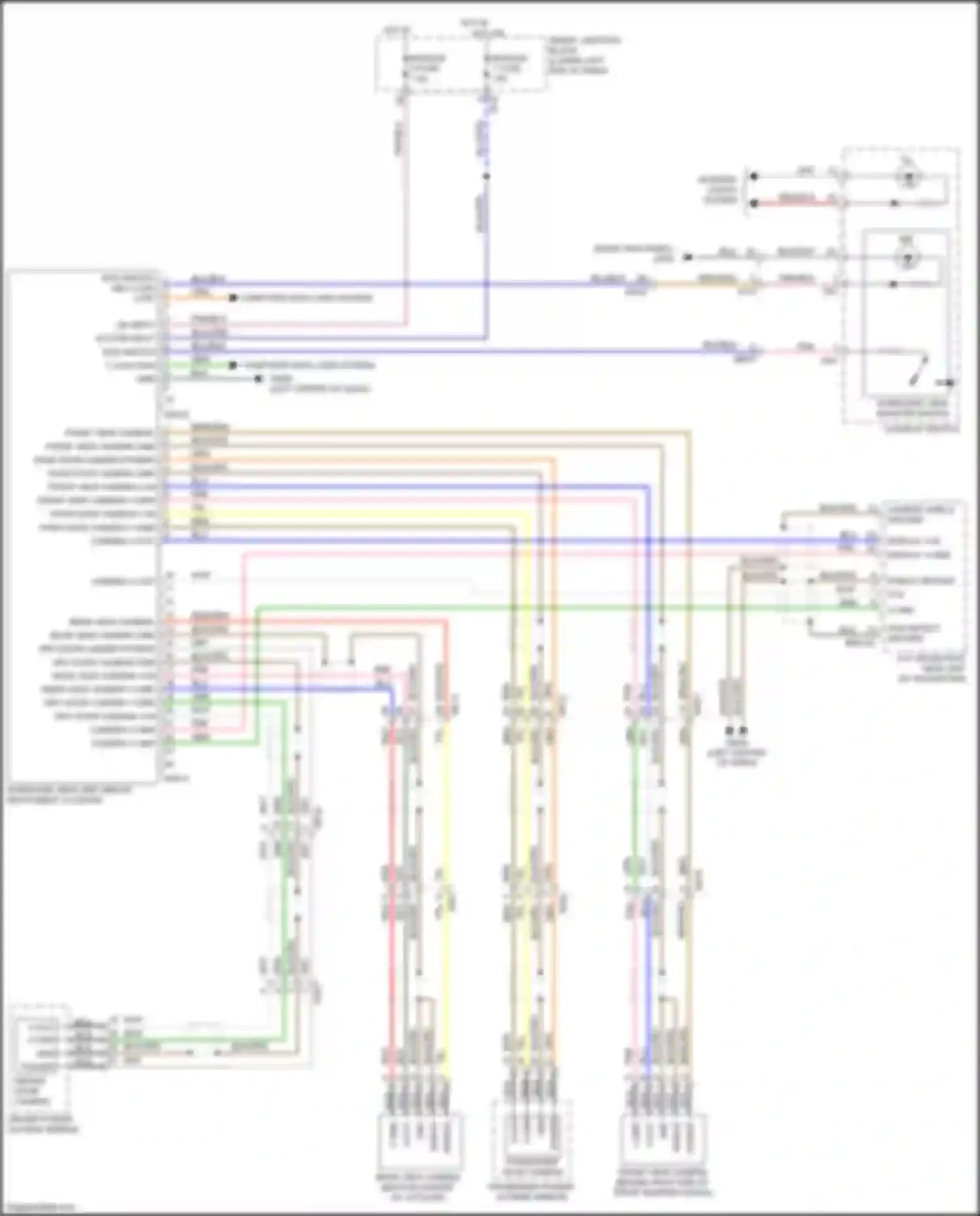 Wiring diagram front view camera v-in for Kia Carnival III (2014-2021) (1 of 1)