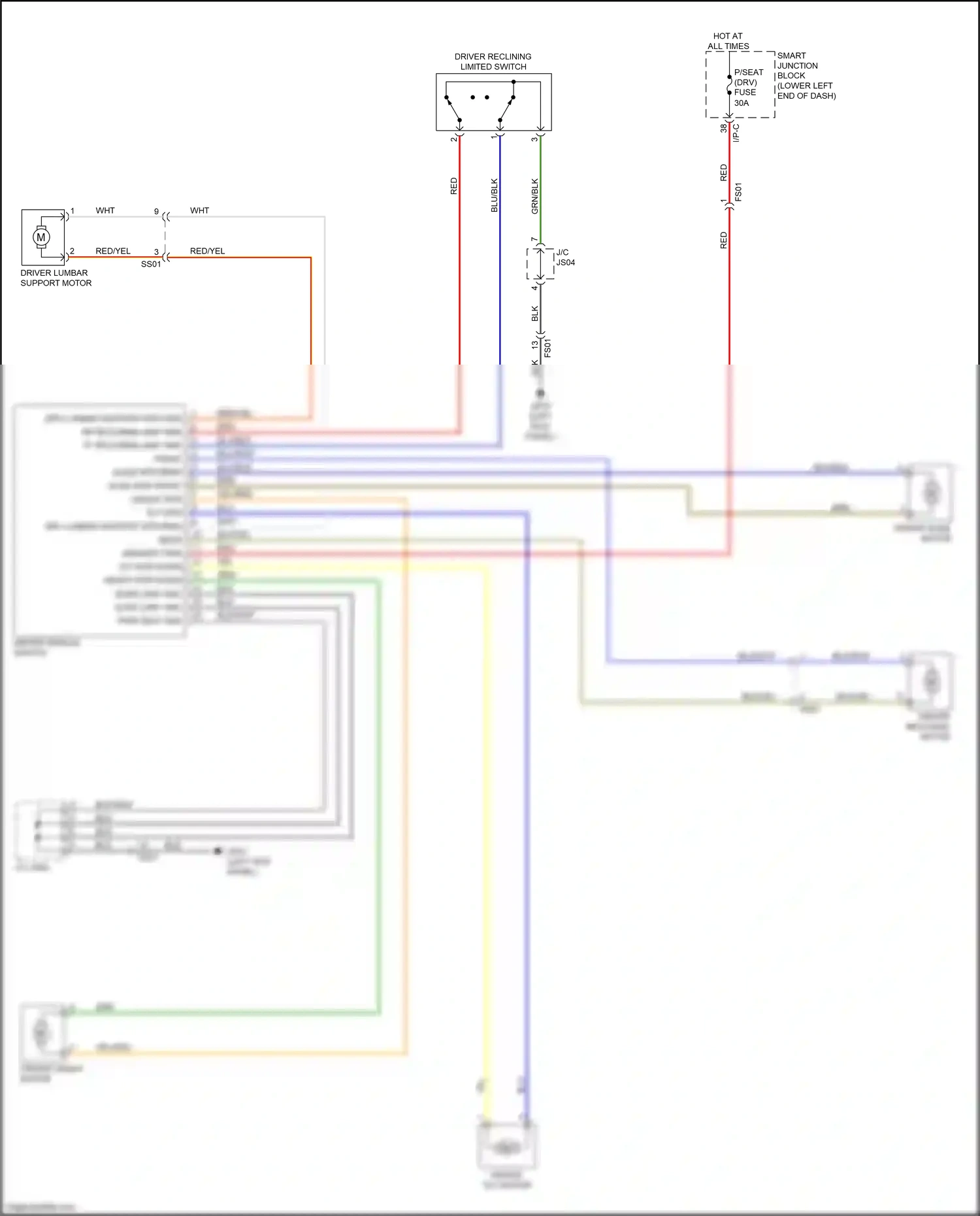 Wiring diagram height mtr down for Kia Carnival III (2014-2021) (1 of 3)