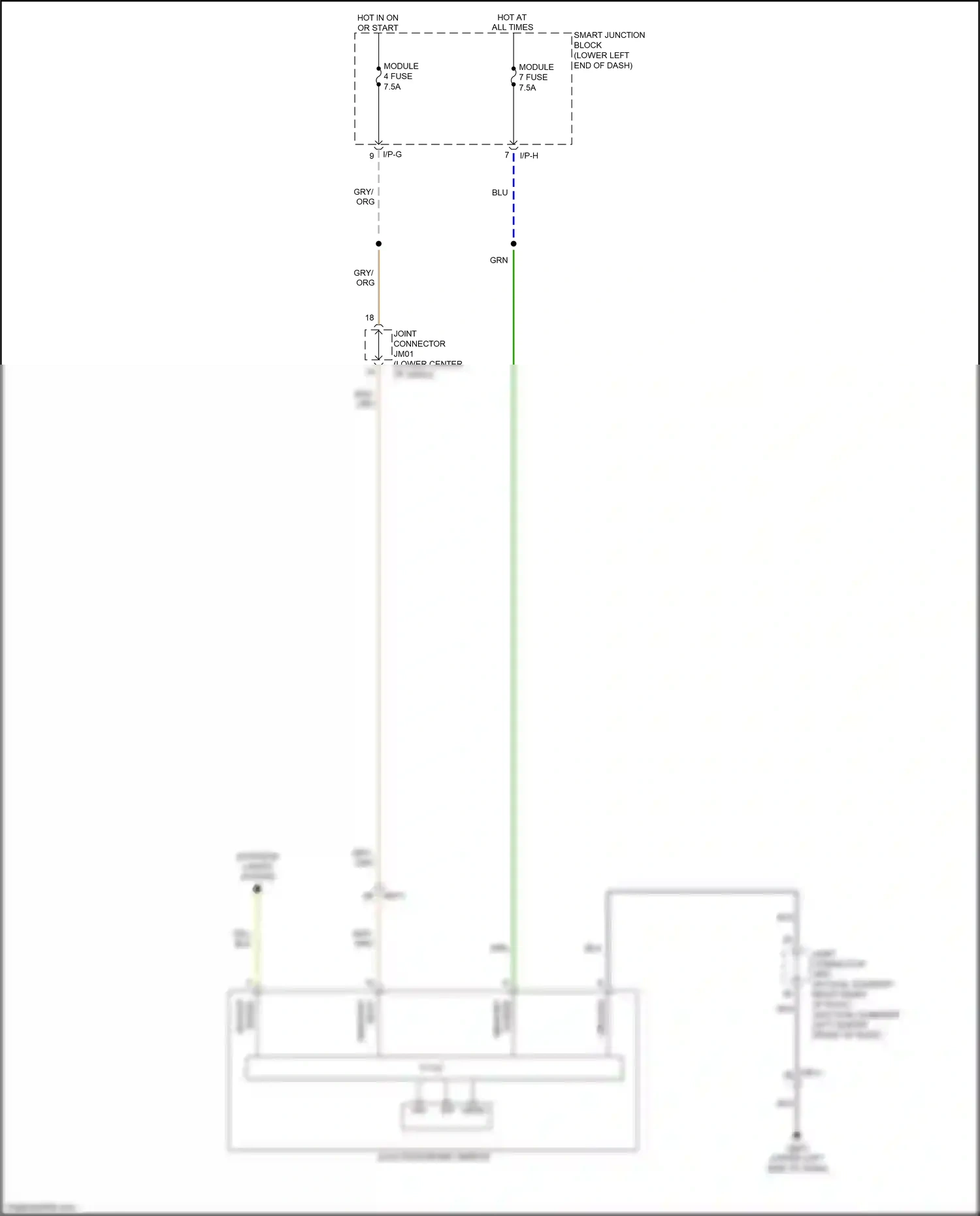 Kia Carnival III (2014-2021) input wiring diagram  (1 of 4)