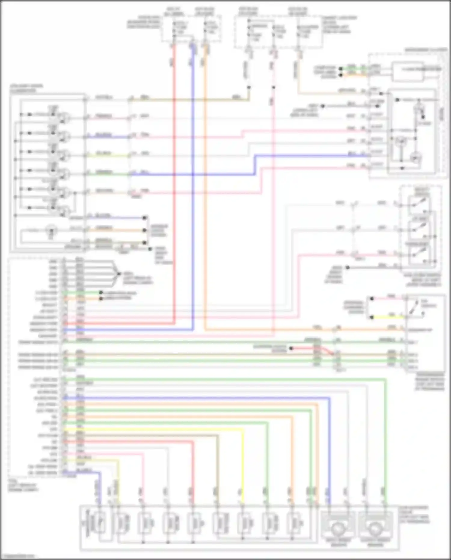 Wiring diagram instrument cluster for Kia Carnival III (2014-2021) (9 of 36)
