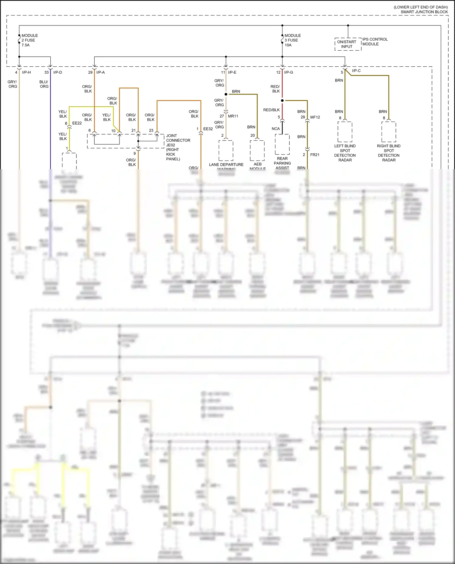 Kia Carnival III (2014-2021) i/p-e wiring diagram  (4 of 43)