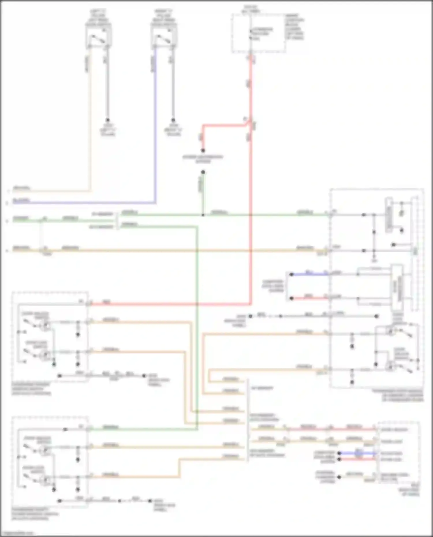 Wiring diagram left "c" pillar) for Kia Carnival III (2014-2021) (23 of 27)