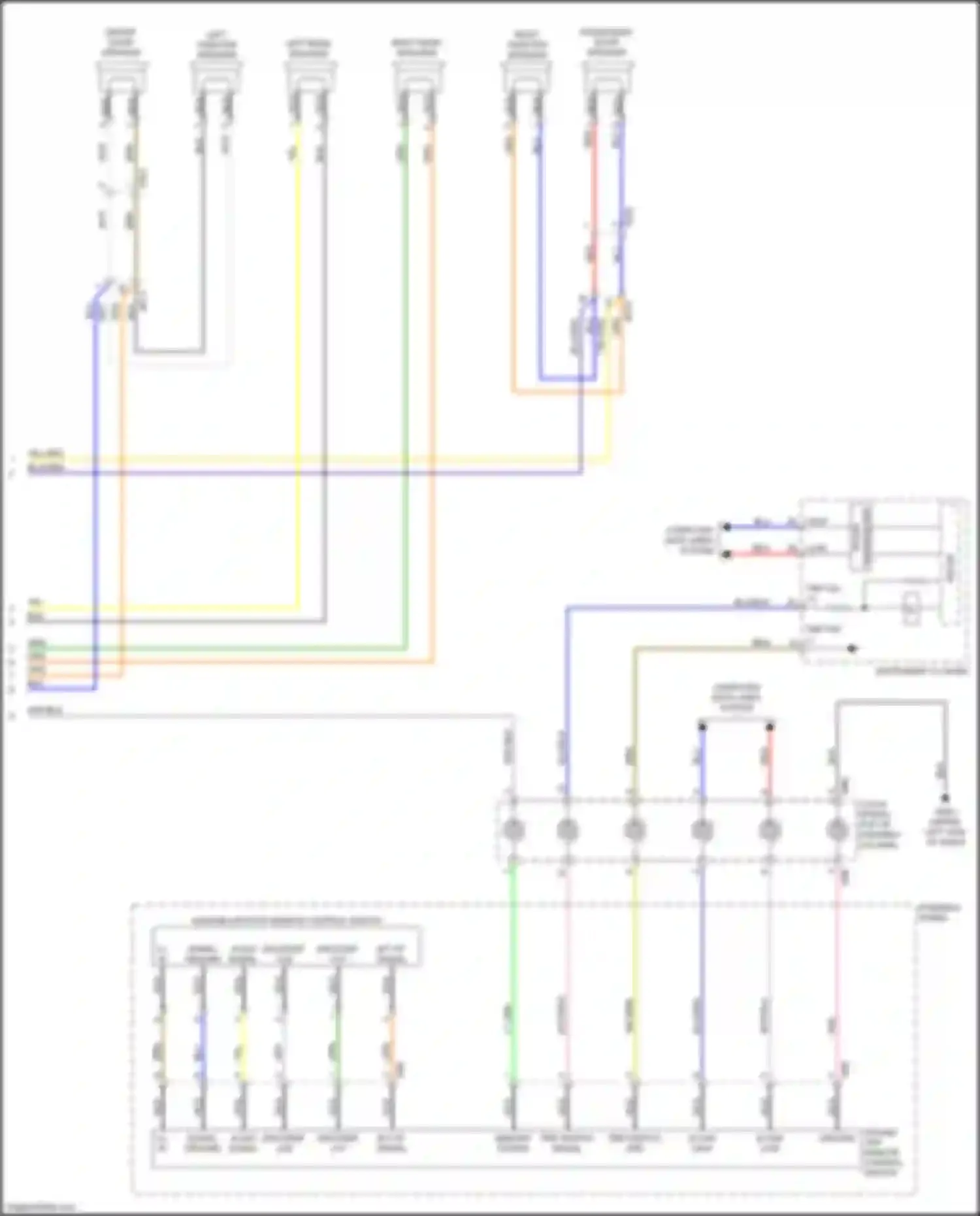 Wiring diagram left tweeter speaker for Kia Carnival III (2014-2021) (6 of 6)