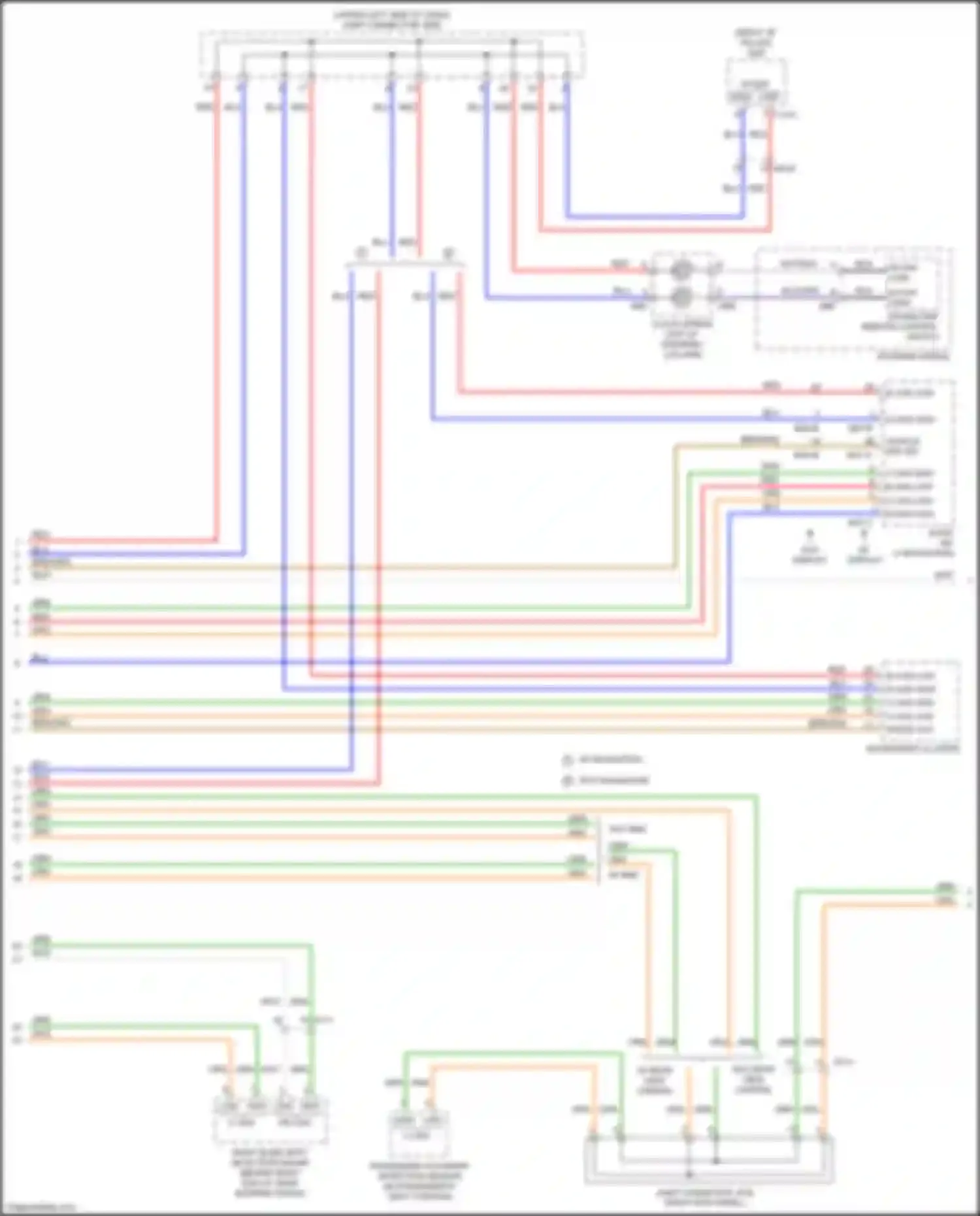 Wiring diagram passenger occupant detection sensor for Kia Carnival III (2014-2021) (1 of 4)