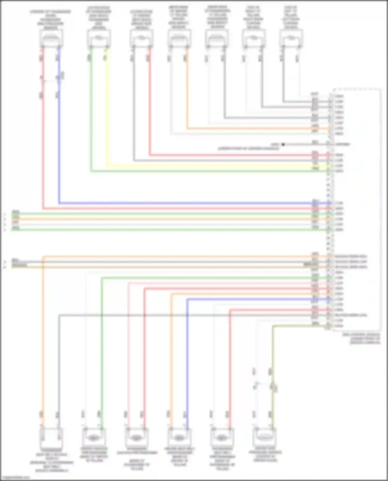 Wiring diagram passenger-side pressure sensor for Kia Carnival III (2014-2021) (1 of 1)