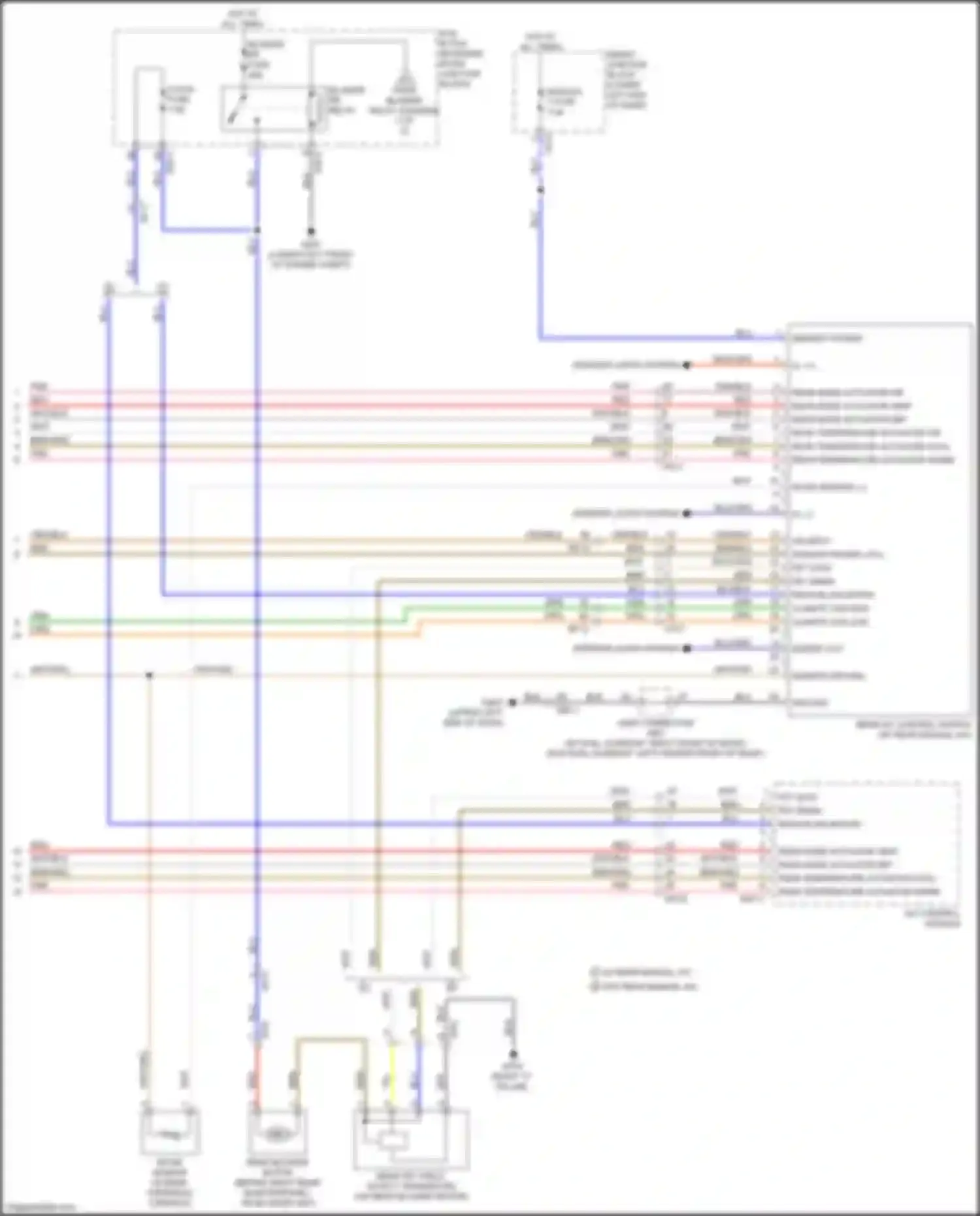 Wiring diagram rear mode actuator f/b for Kia Carnival III (2014-2021) (3 of 3)