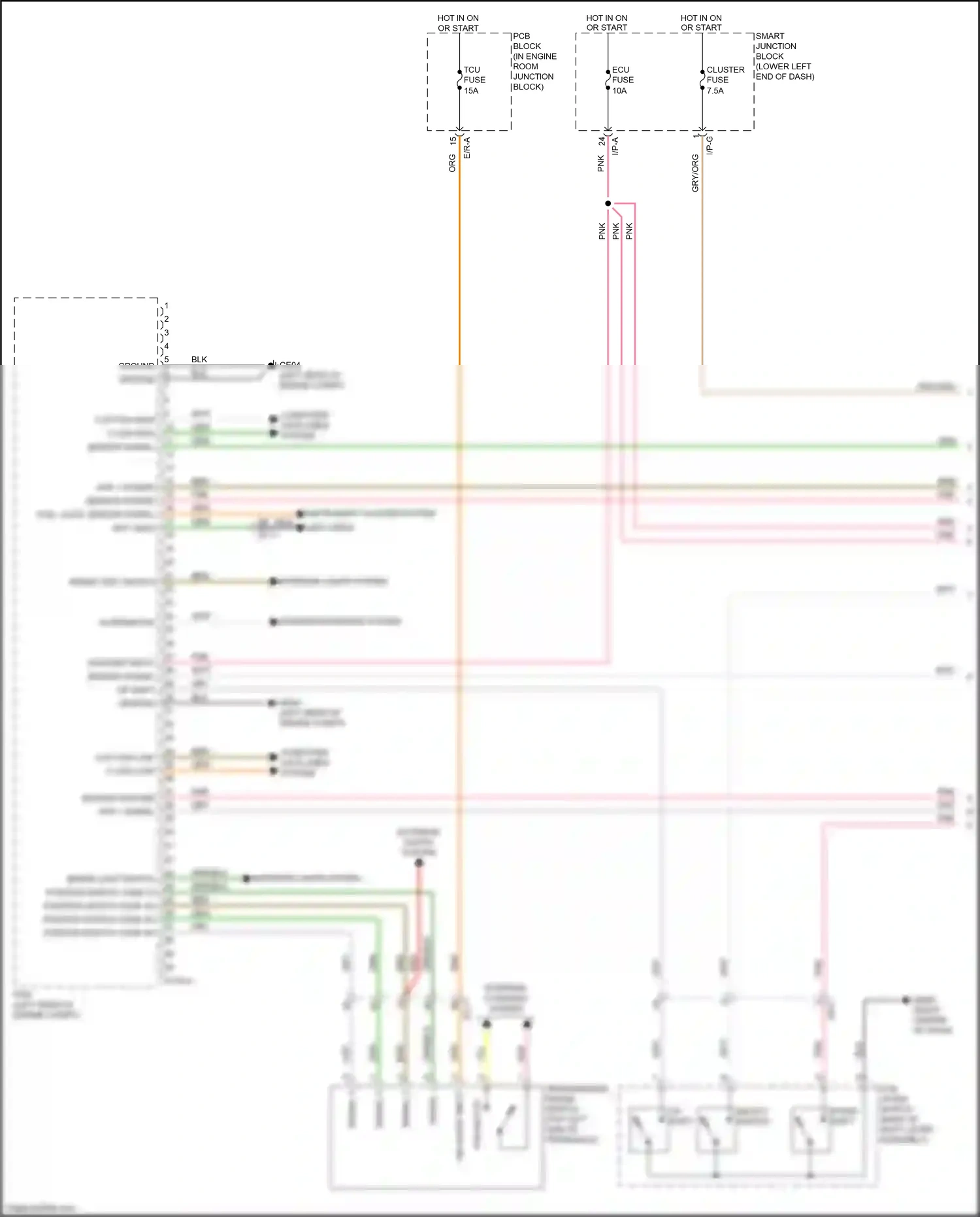Kia Carnival III (2014-2021) red wiring diagram  (135 of 143)