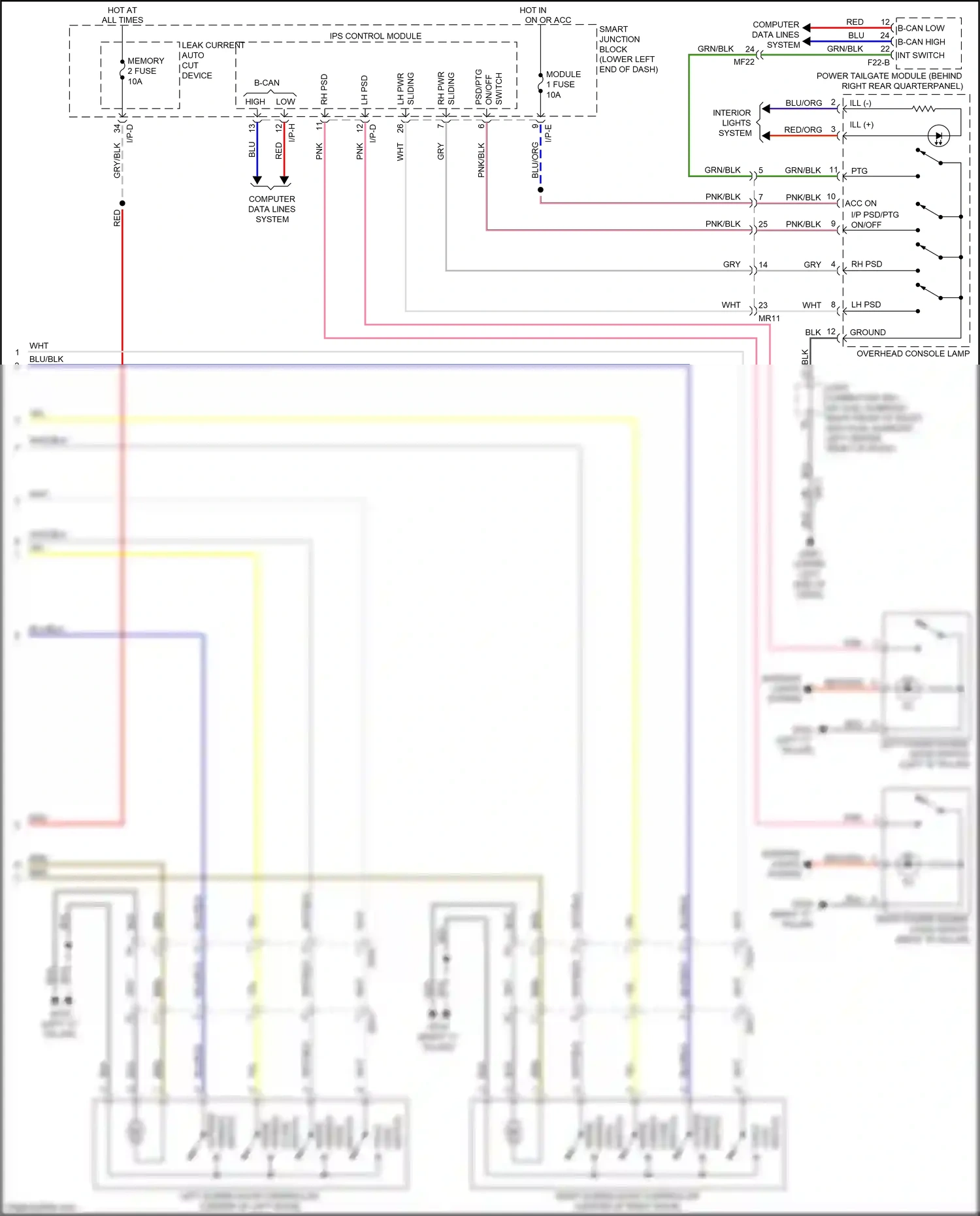Kia Carnival III (2014-2021) red wiring diagram  (46 of 143)