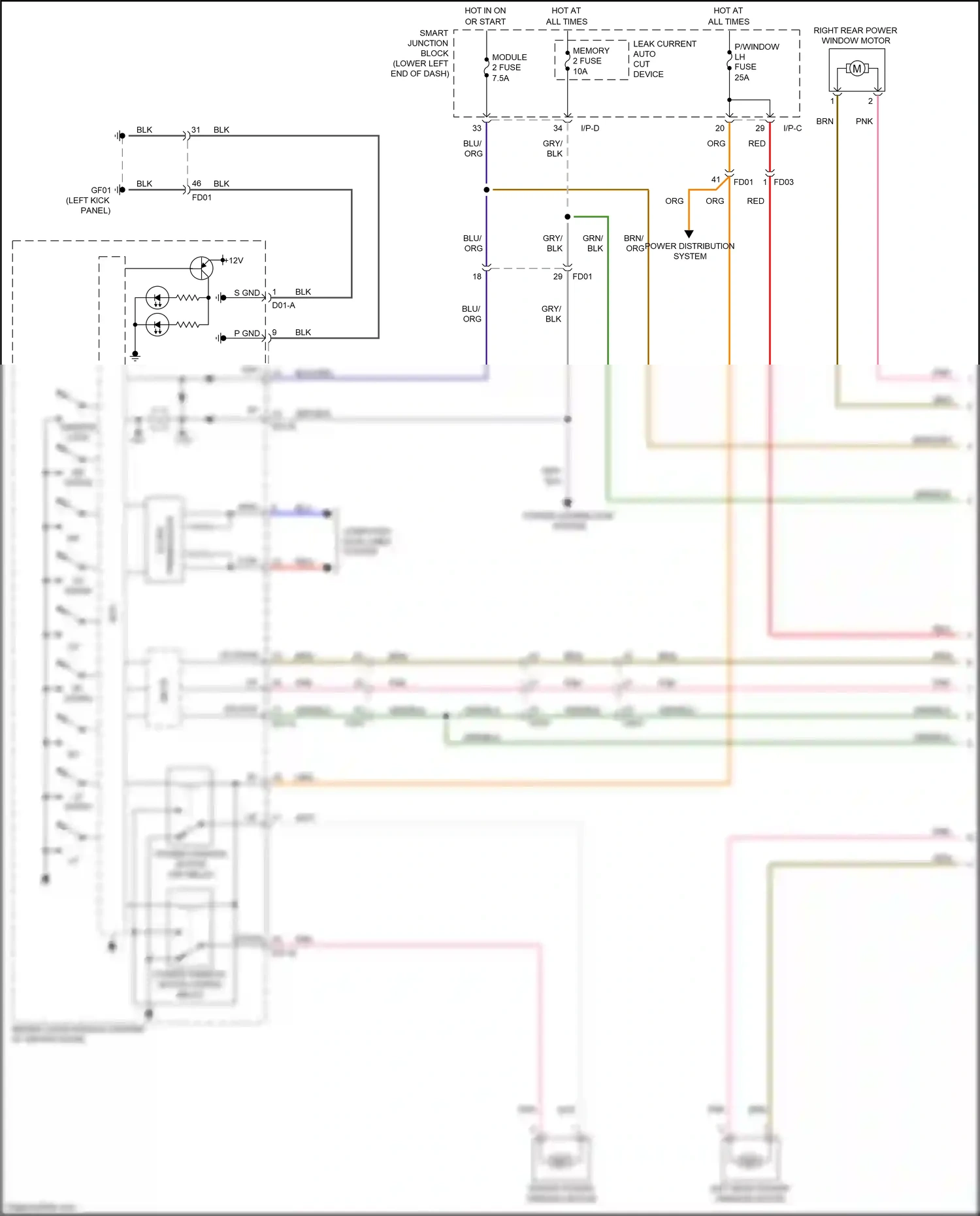 Kia Carnival III (2014-2021) red wiring diagram  (34 of 143)