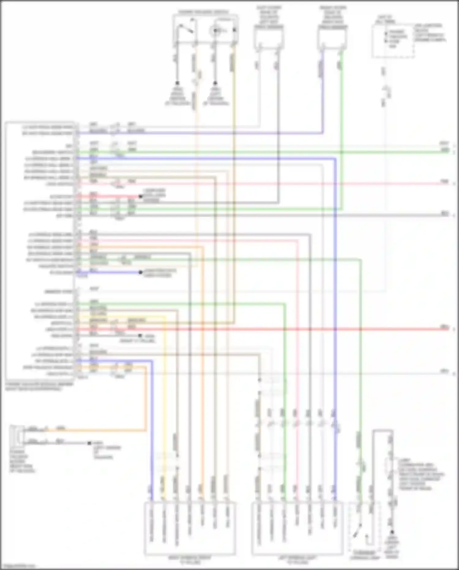 Wiring diagram right anti pinch sensor for Kia Carnival III (2014-2021) (1 of 1)